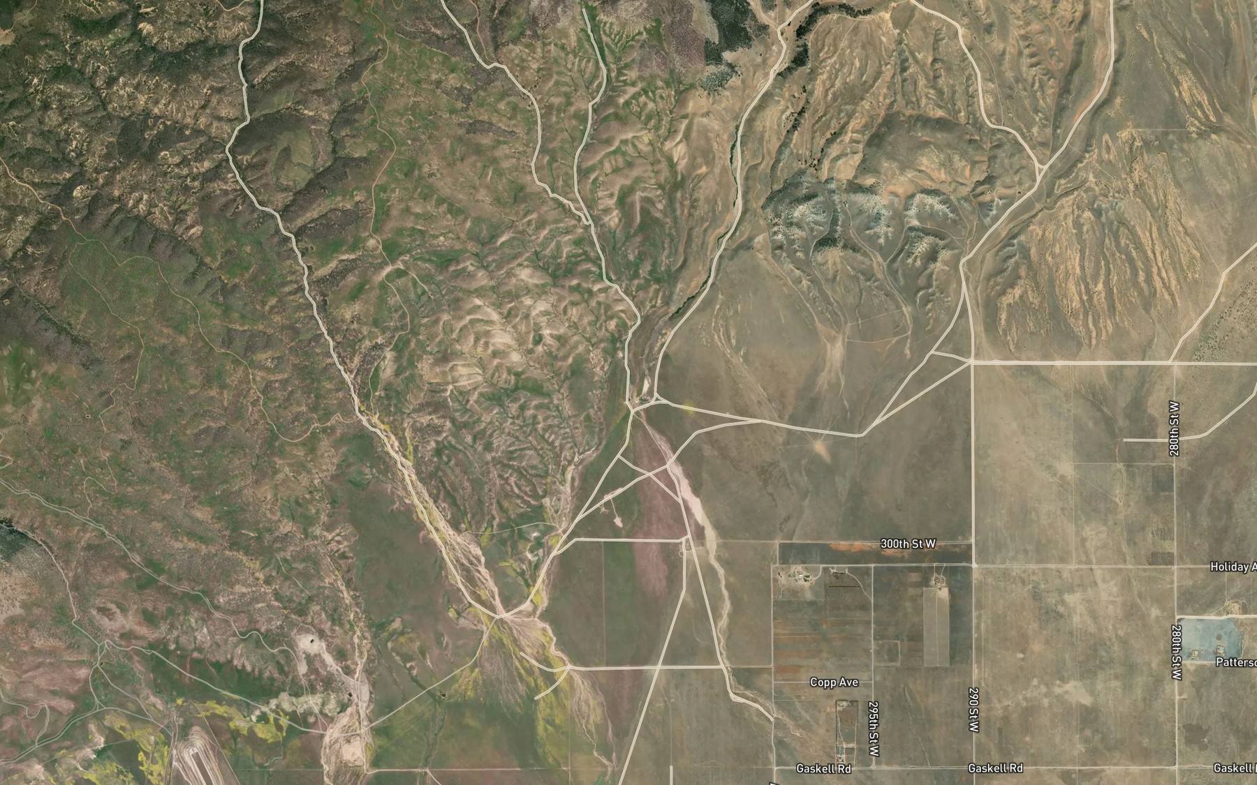 Satellite map of the Pescado Creek