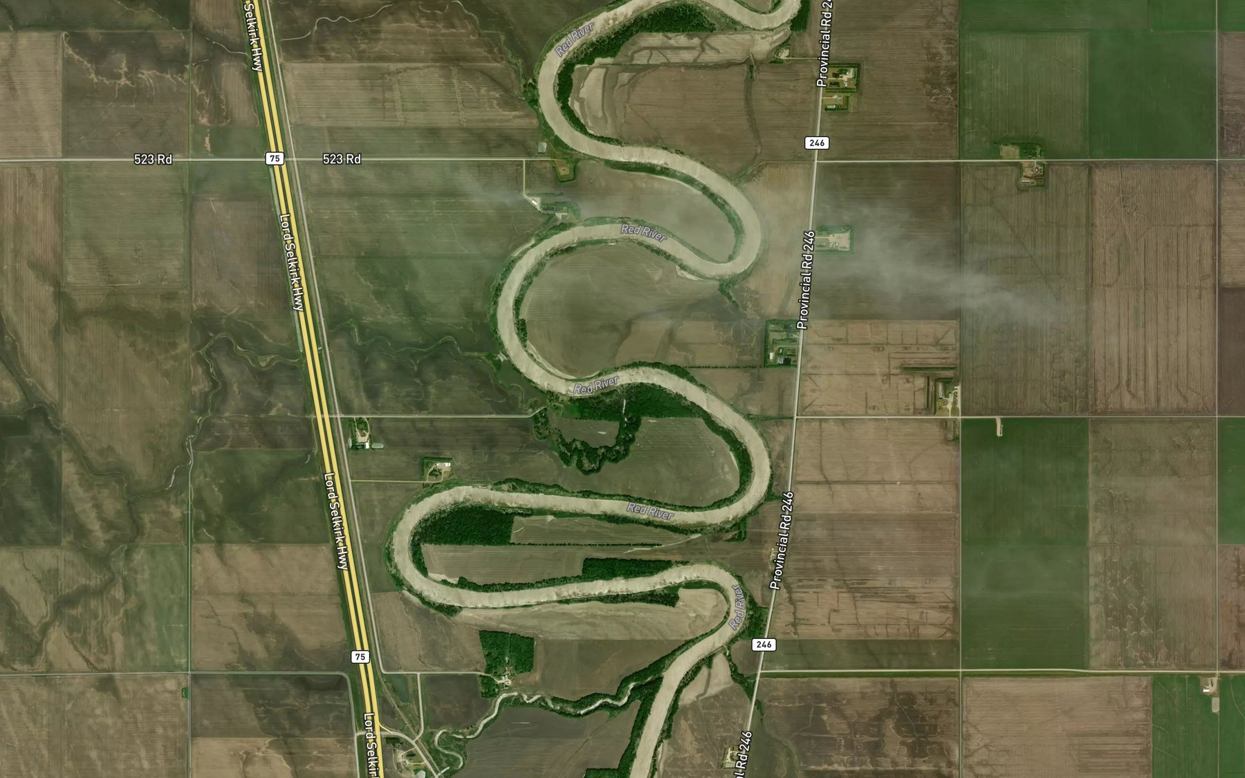 Satellite map of the Kronsgart Drain