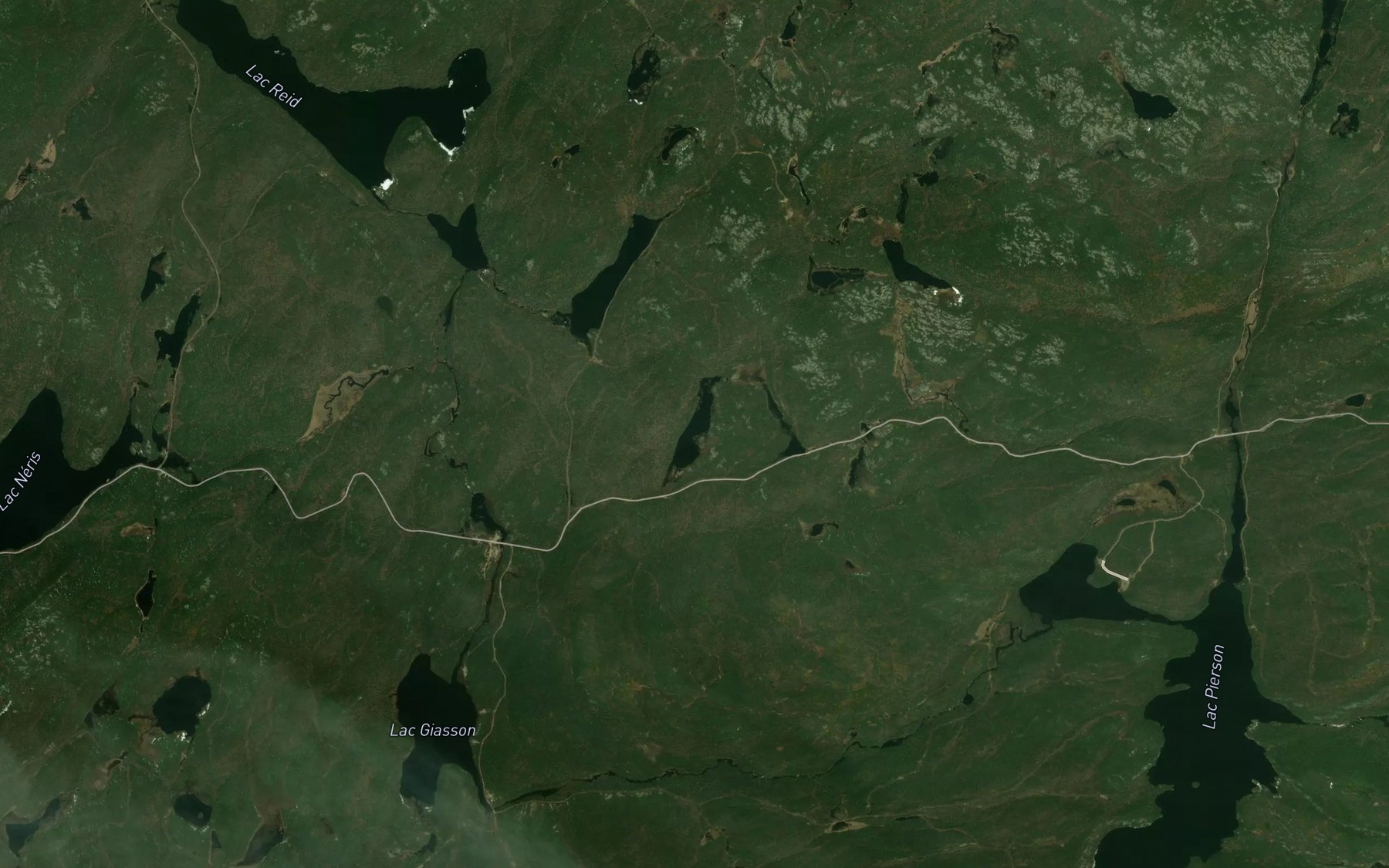 Satellite map of the Lac Steve