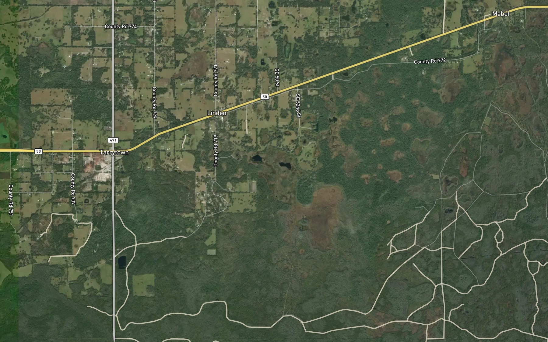 Satellite map of the Giddon Lake