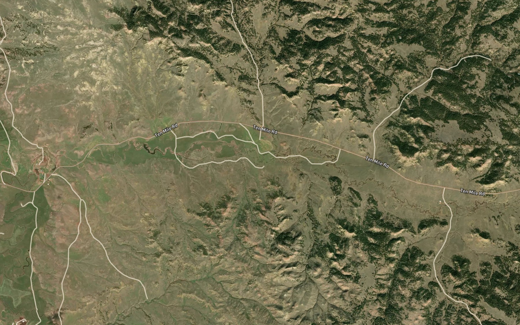 Satellite map of the Coal Creek