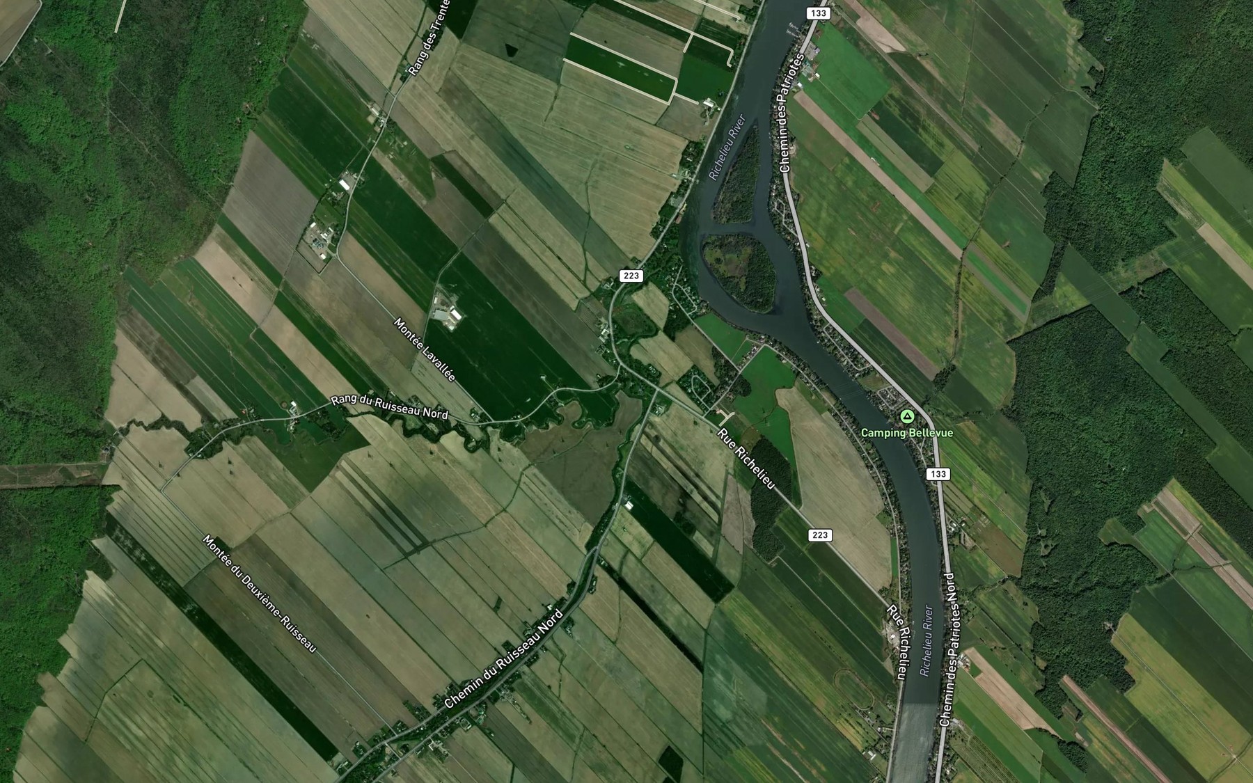 Satellite map of the Le Grand Ruisseau