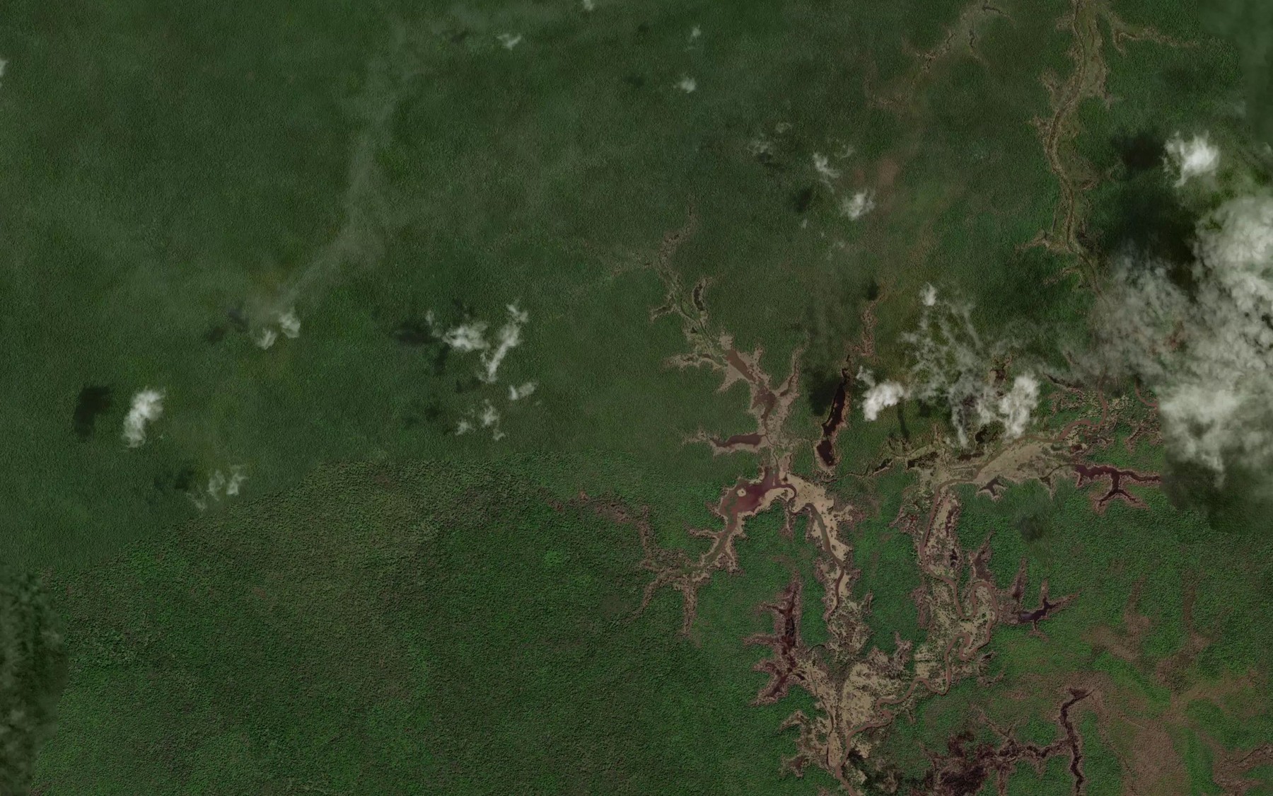 Satellite map of the Maimbar River