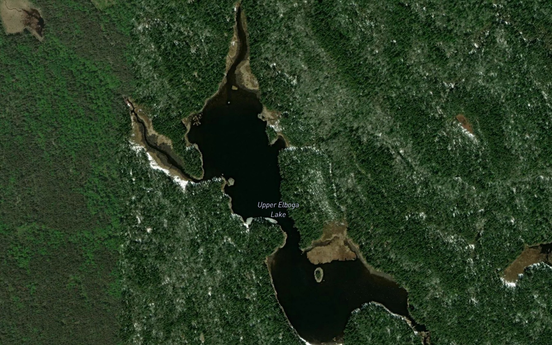 Satellite map of the Upper Elboga Lake