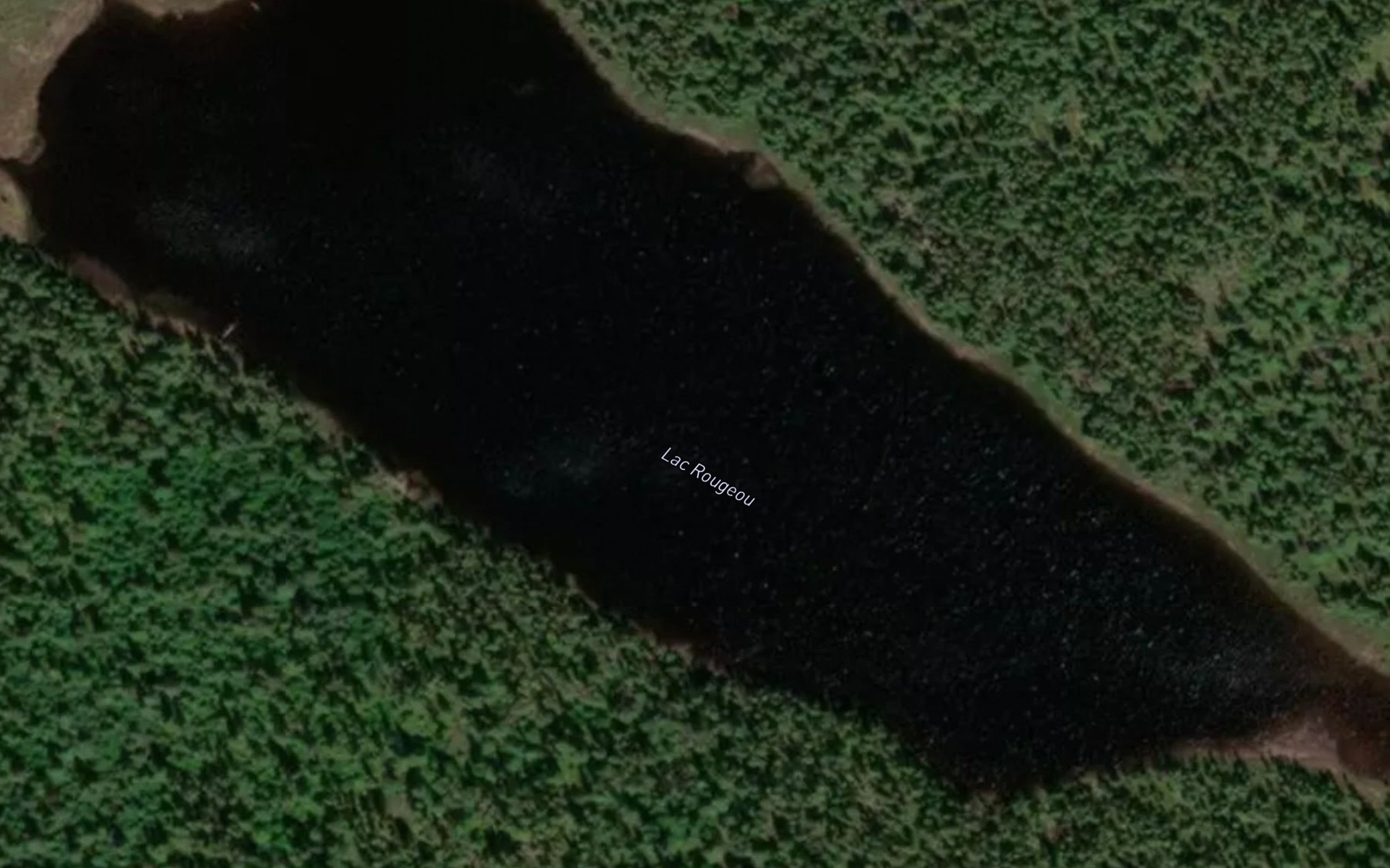 Satellite map of the Lac Rougeou