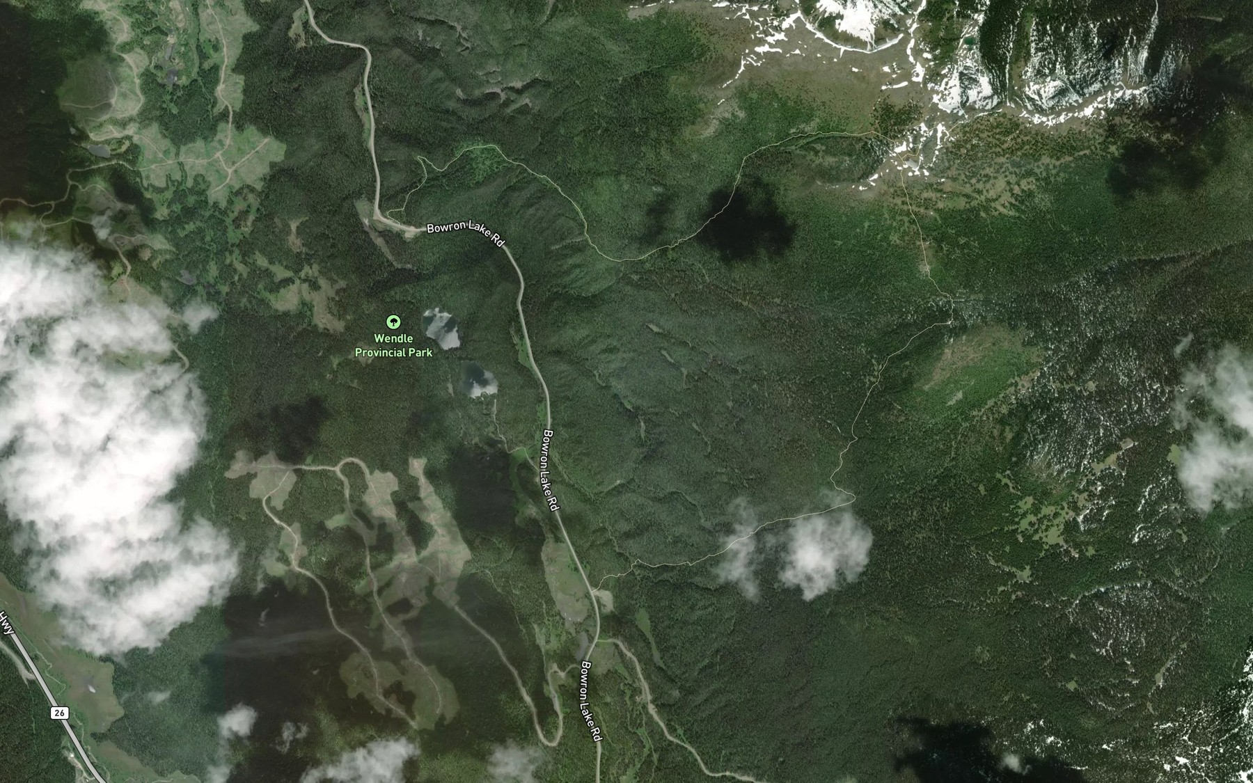 Satellite map of the Jubilee Creek