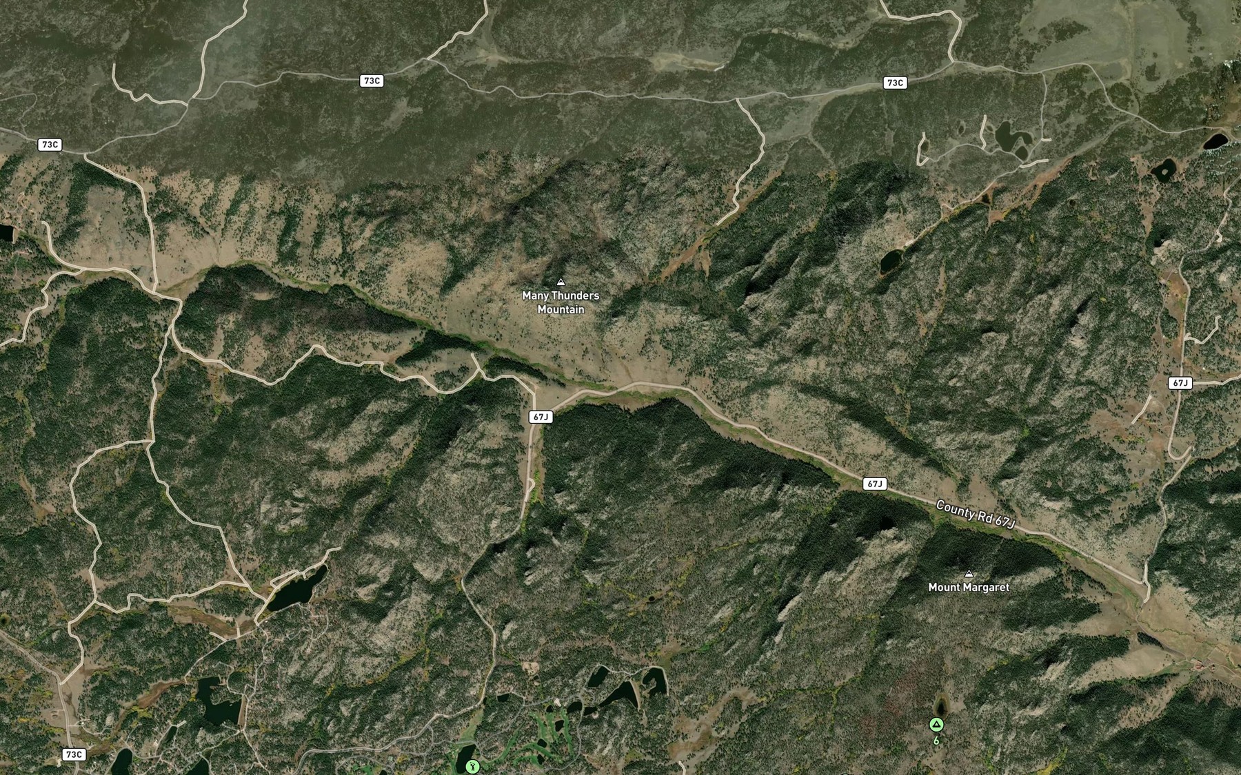 Satellite map of the Columbine Creek