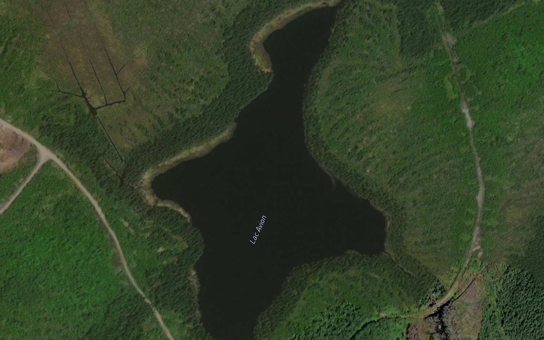 Satellite map of the Lac Avion