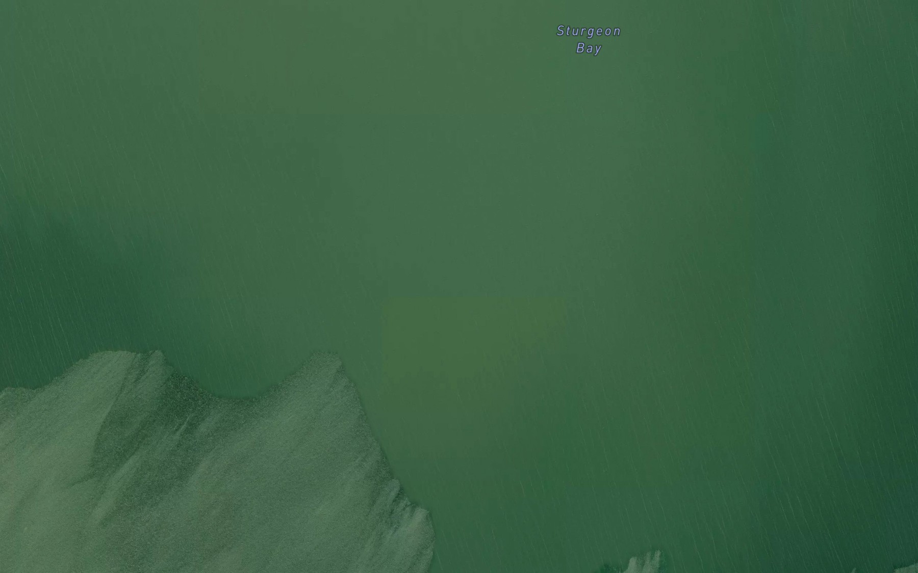 Satellite map of the Sturgeon Bay