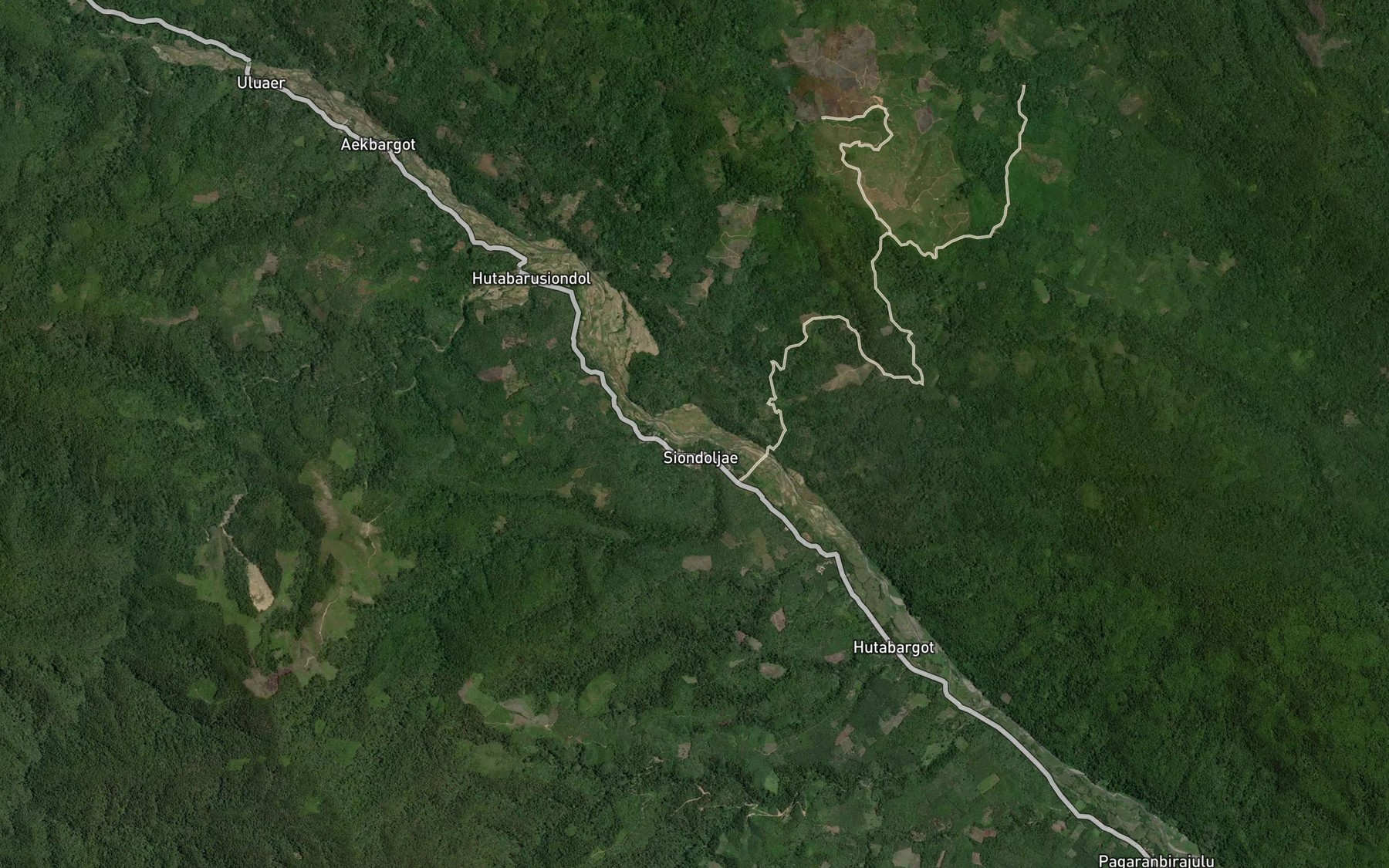 Satellite map of the Aek Maga