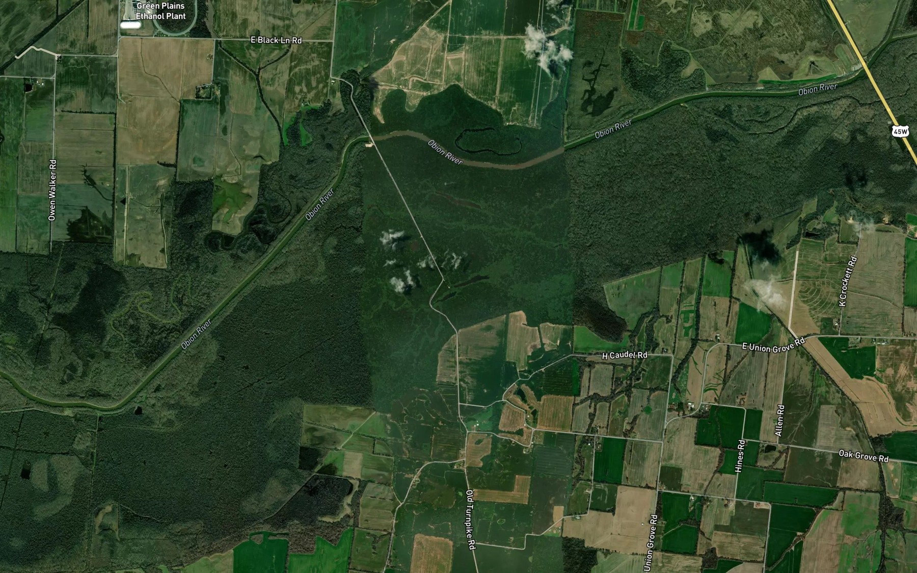 Satellite map of the Big Lake
