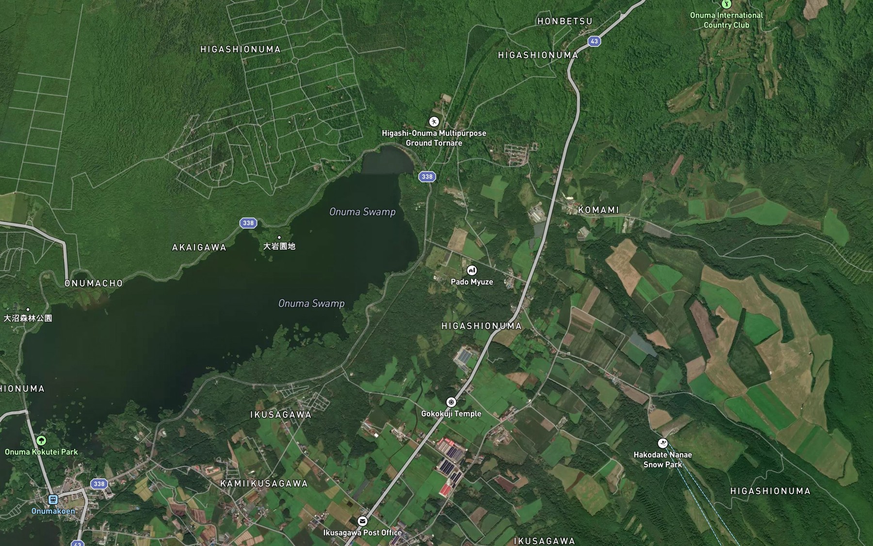 Satellite map of the Nagareyama Onsen