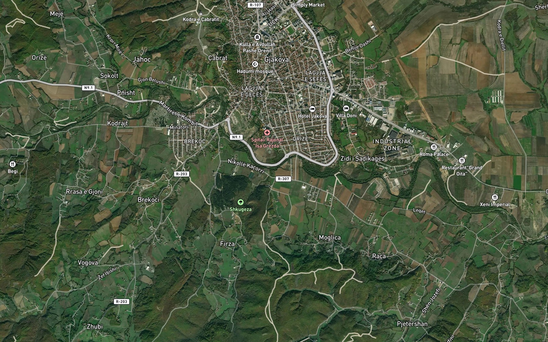 Satellite map of the Shlepica
