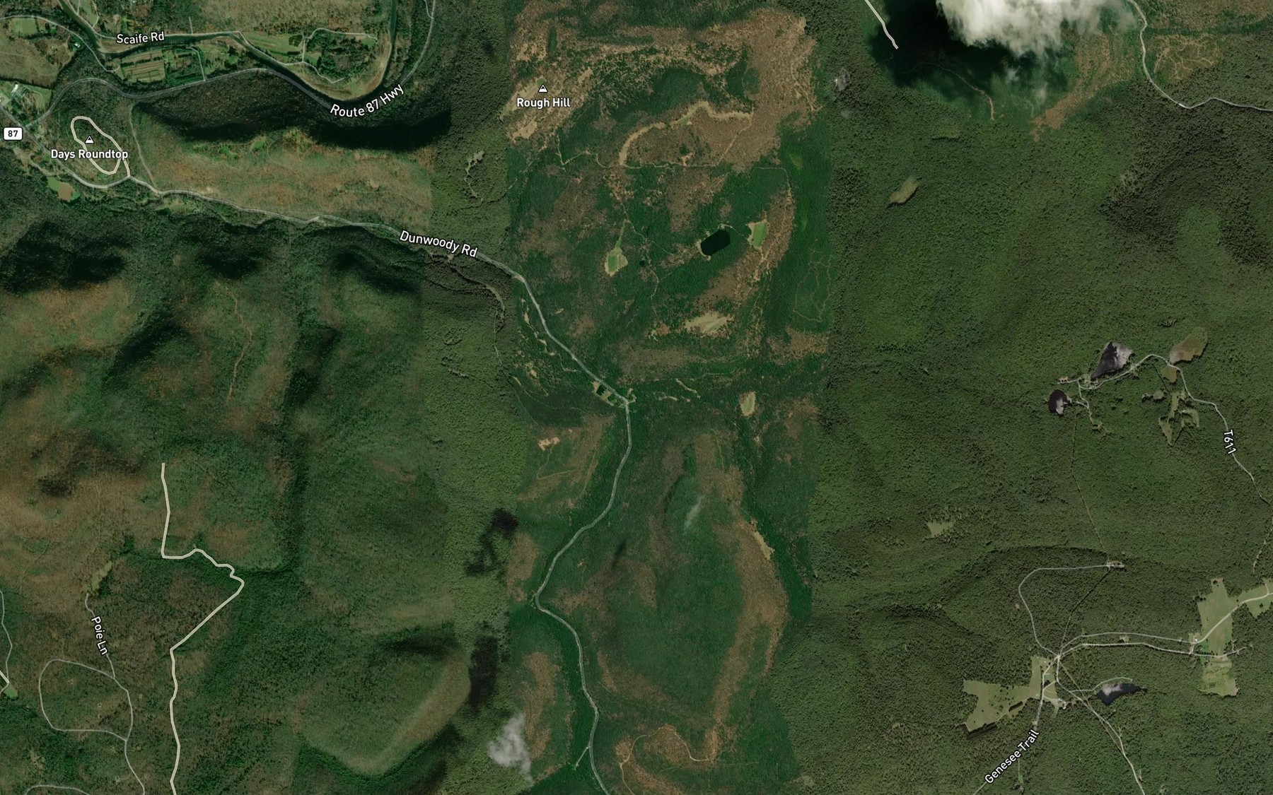 Satellite map of the South Fork Bear Creek