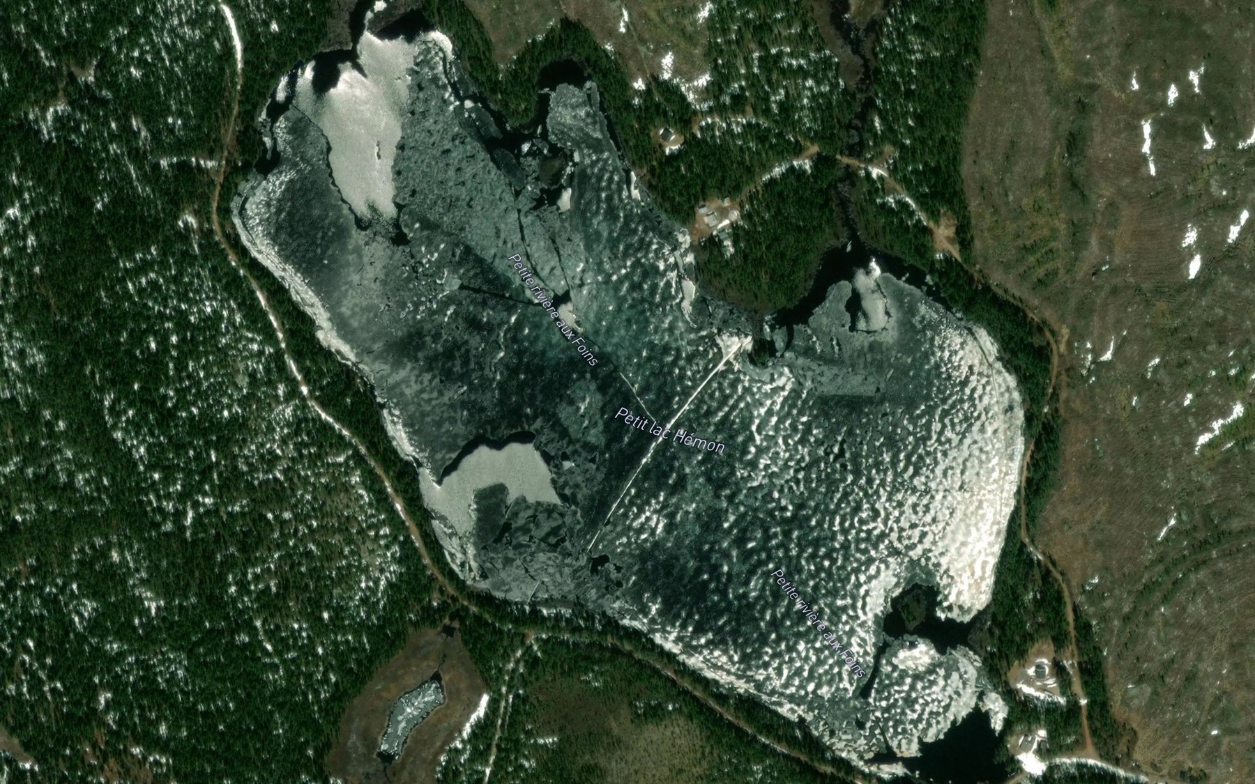 Satellite map of the Petit lac Hemon