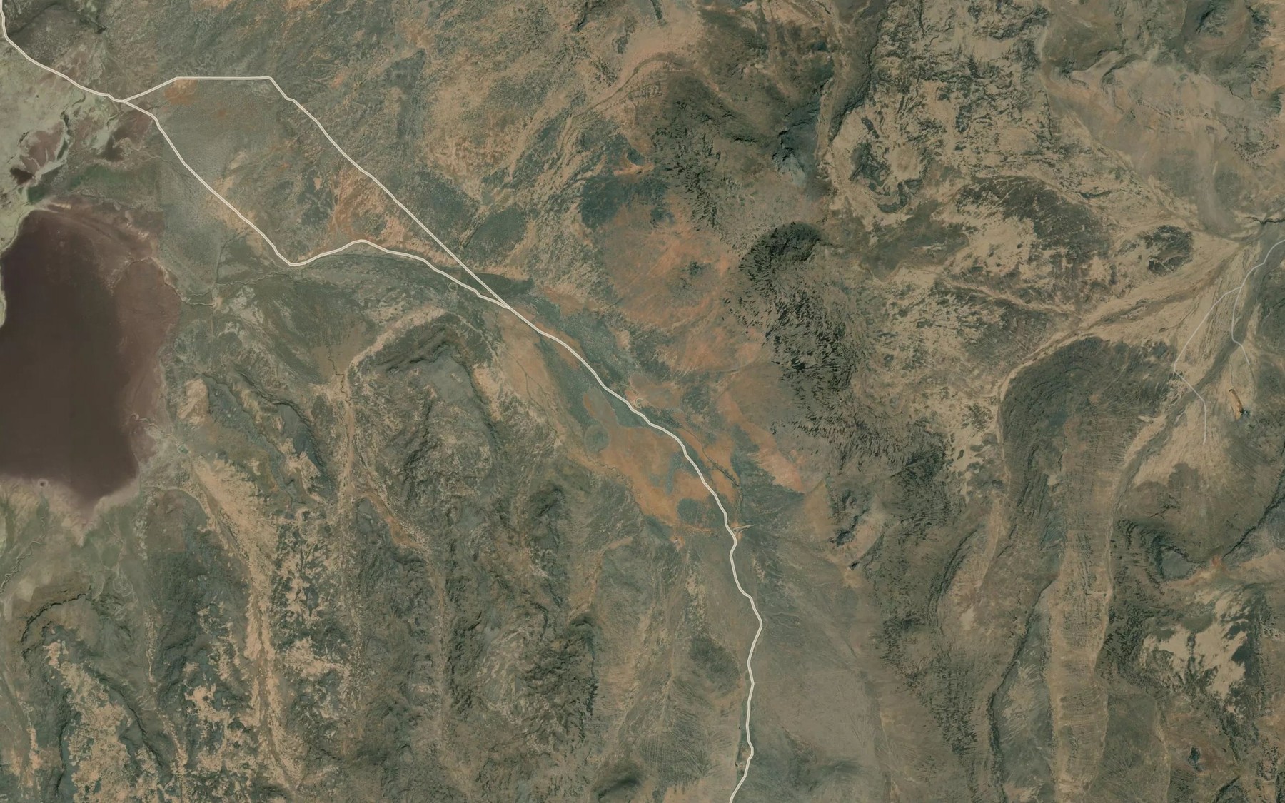 Satellite map of the Mud Flat Reservoir