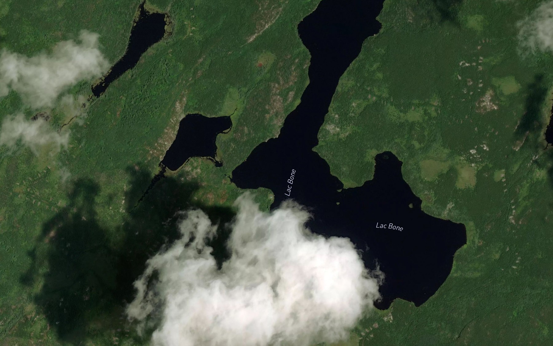 Satellite map of the Lac Bone