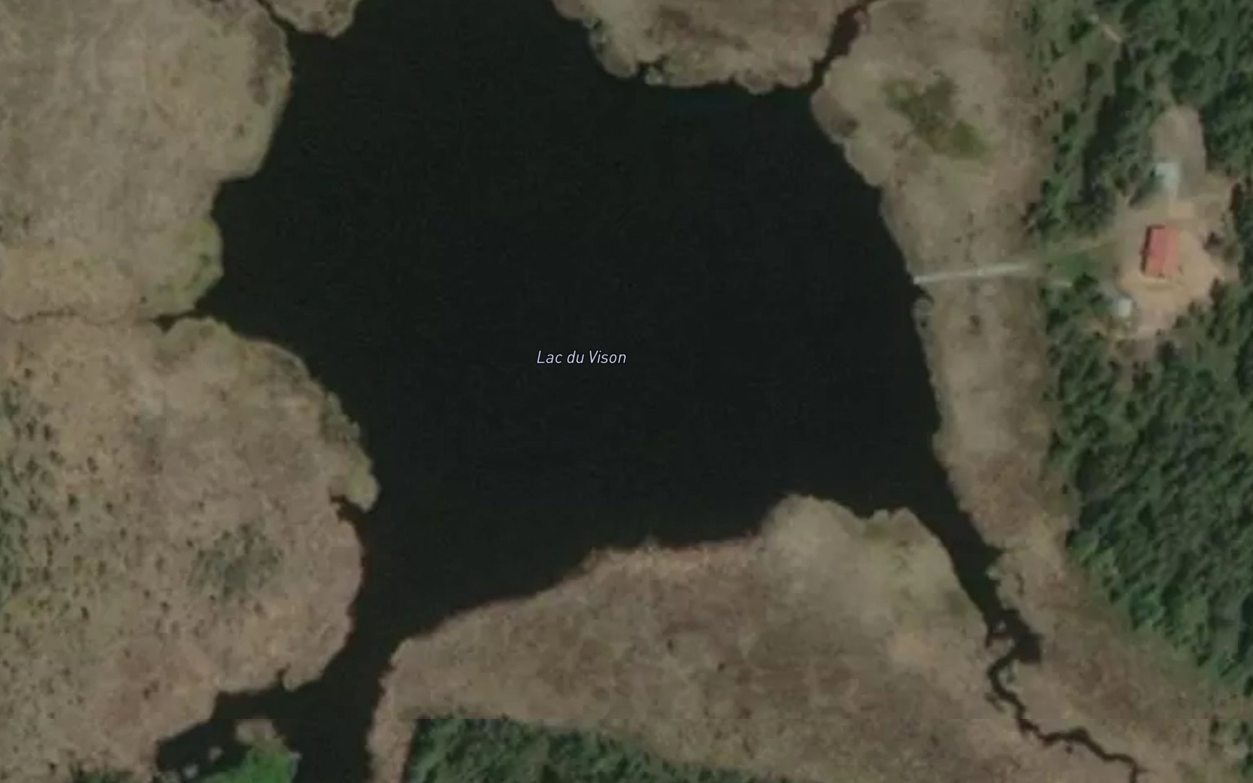 Satellite map of the Lac du Vison