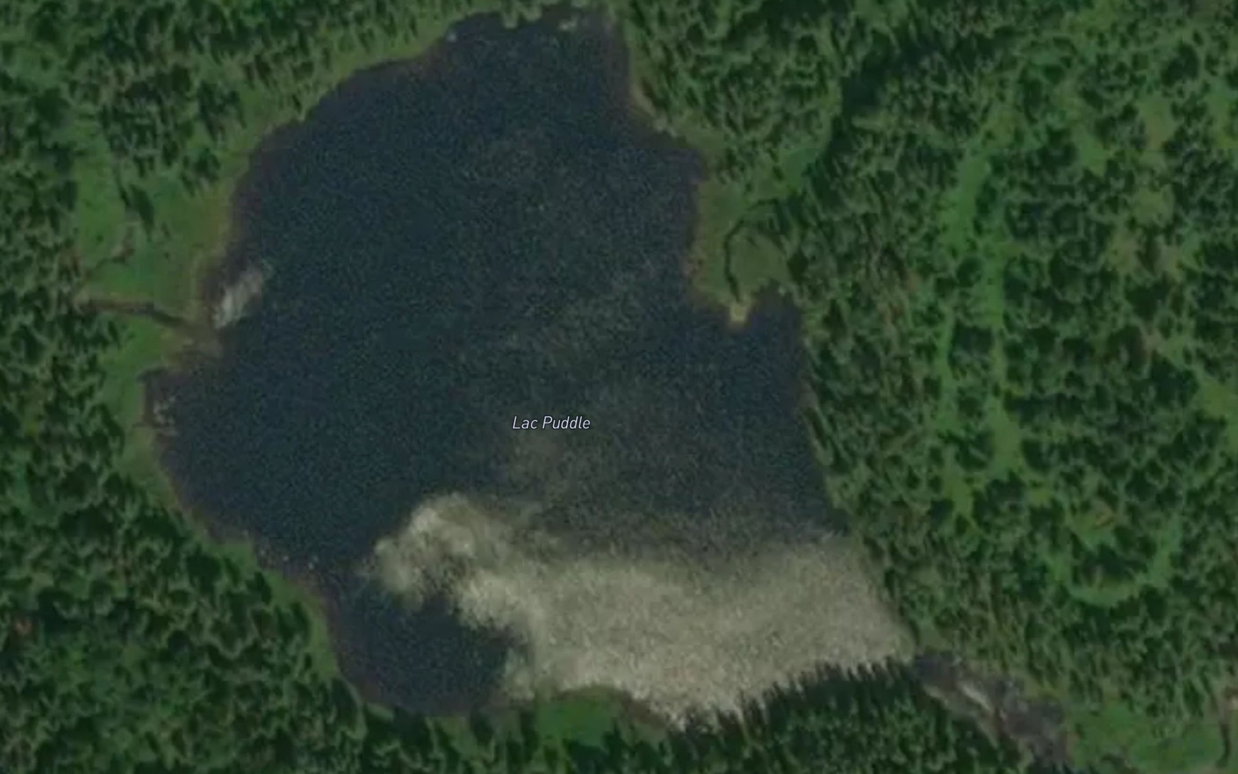 Satellite map of the Lac Puddle