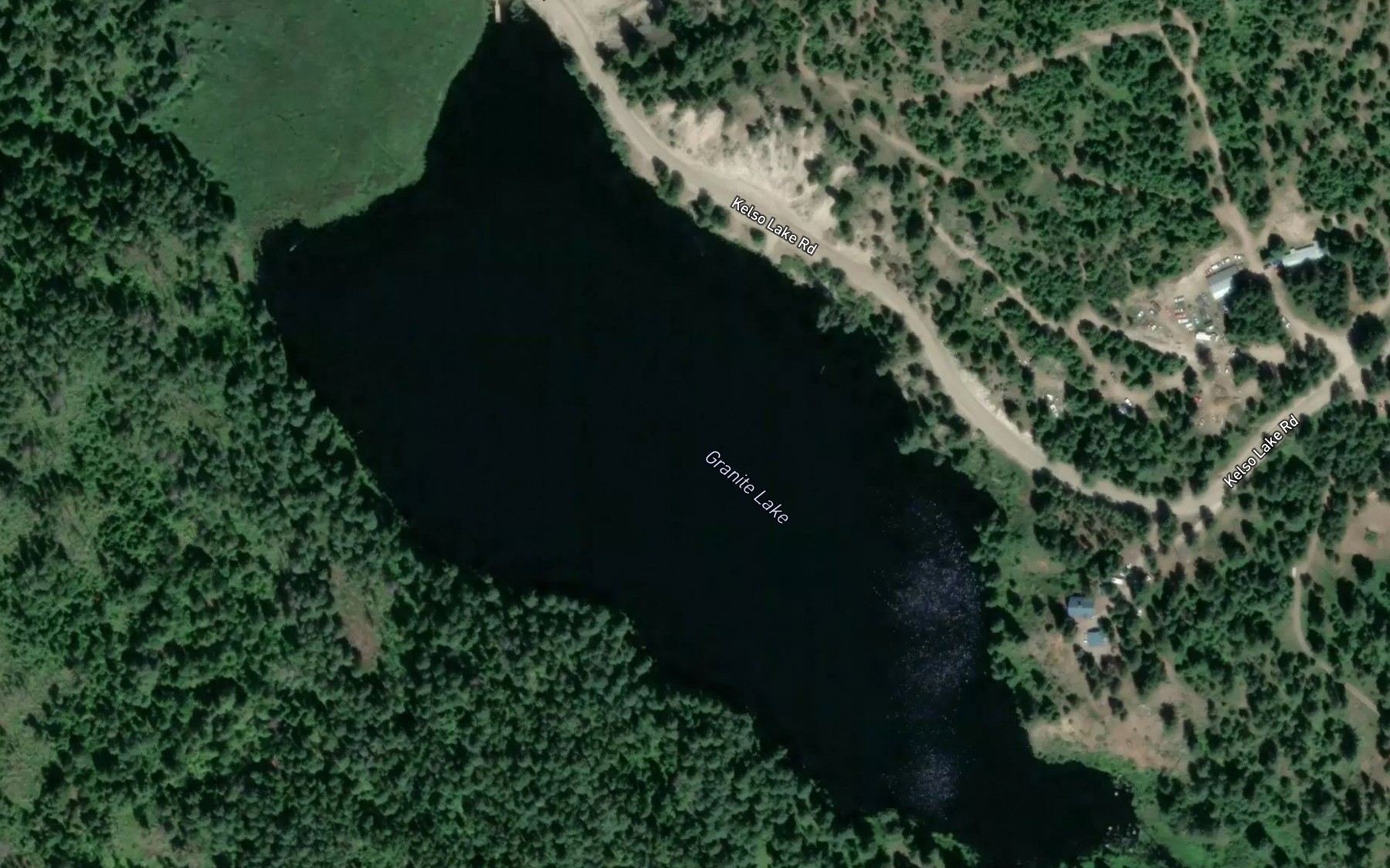 Satellite map of the Granite Lake