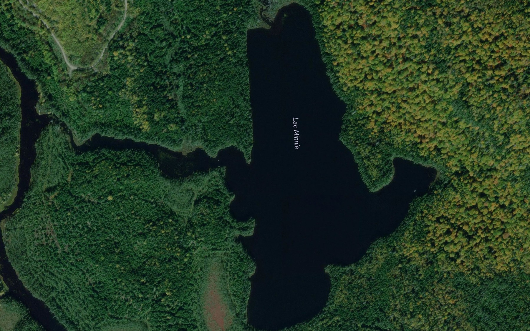Satellite map of the Lac Minnie