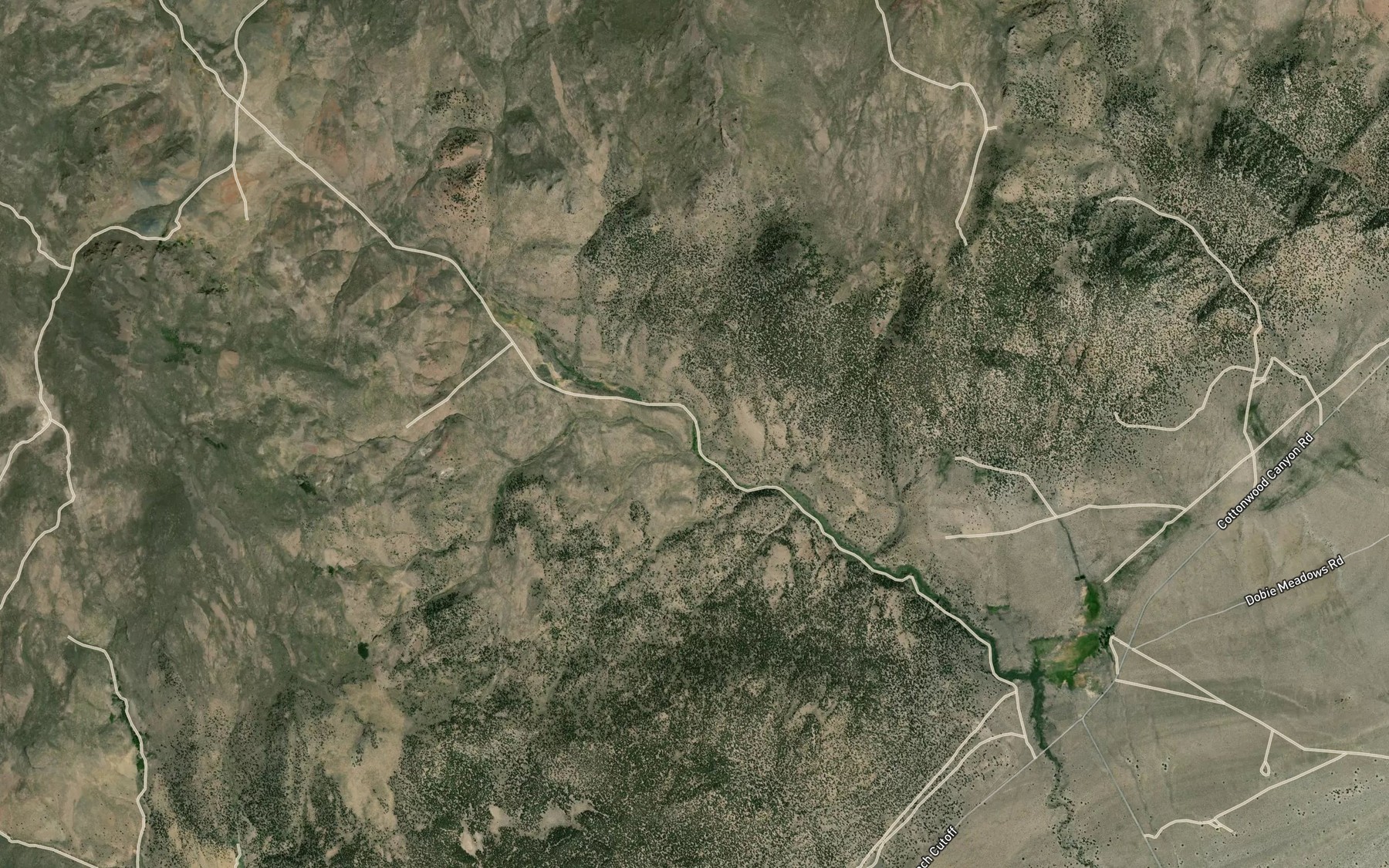 Satellite map of the Coyote Spring