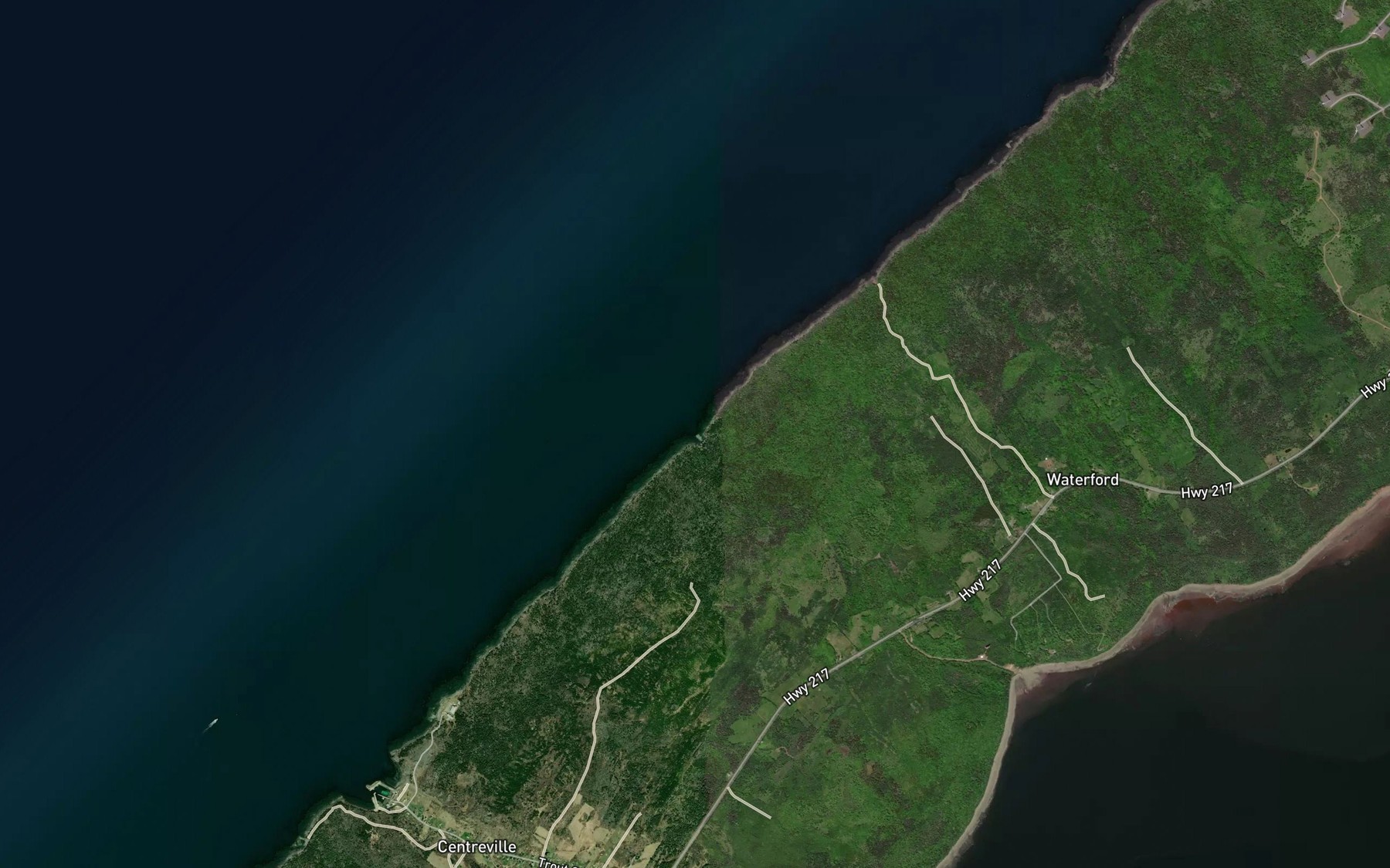 Satellite map of the Little Deep Cove