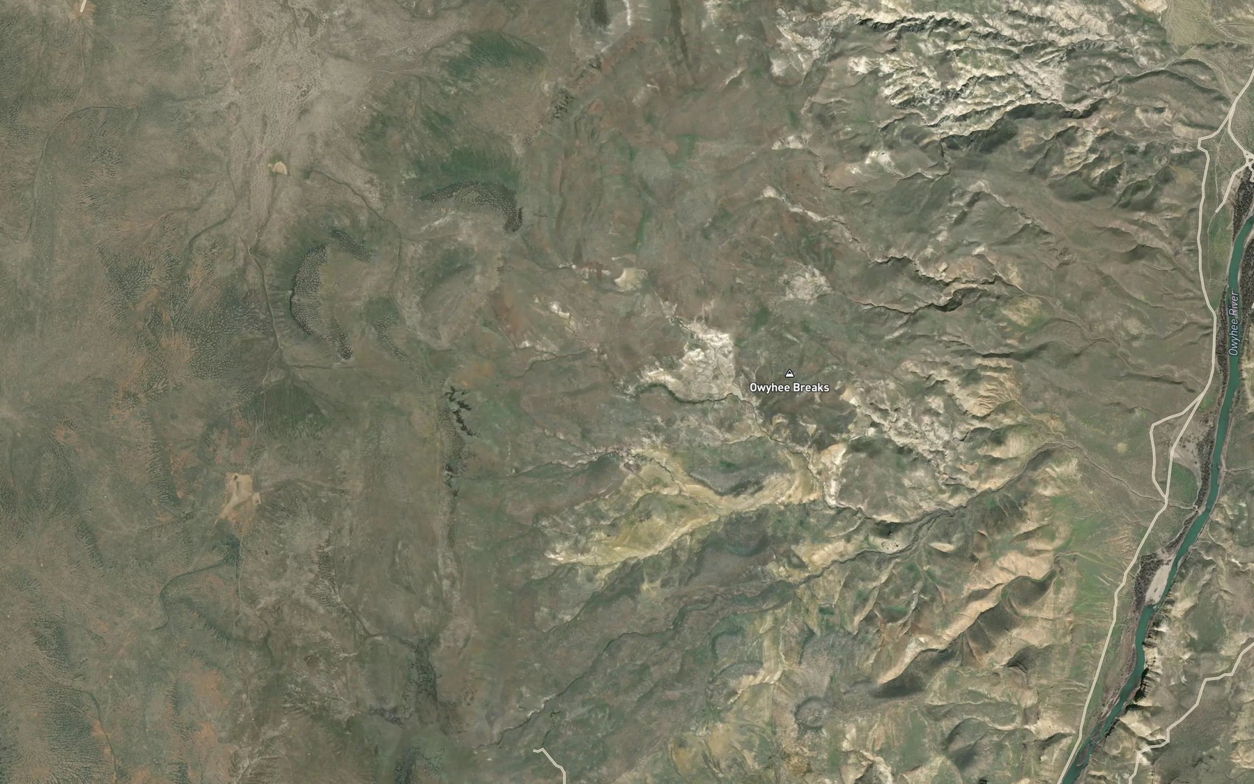 Satellite map of the Whiskey Springs