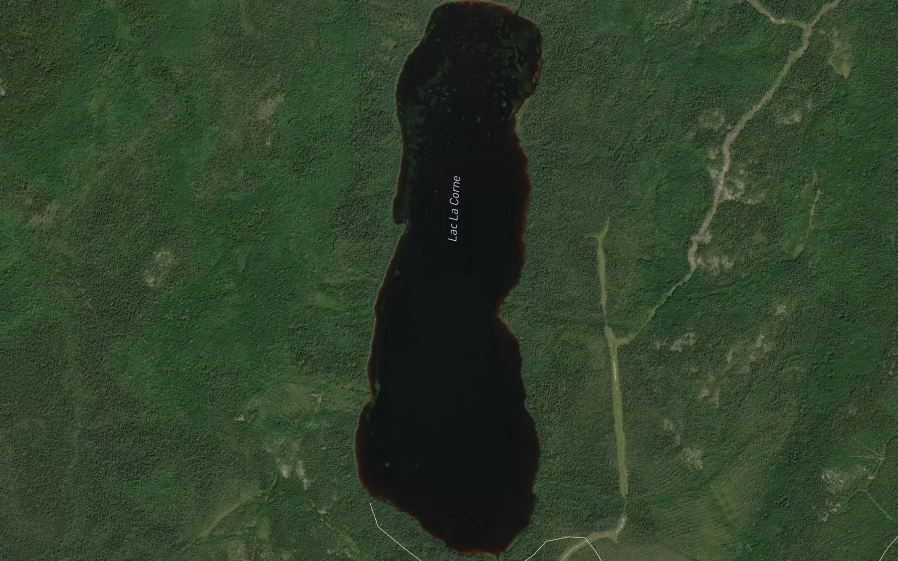 Satellite map of the Lac La Corne
