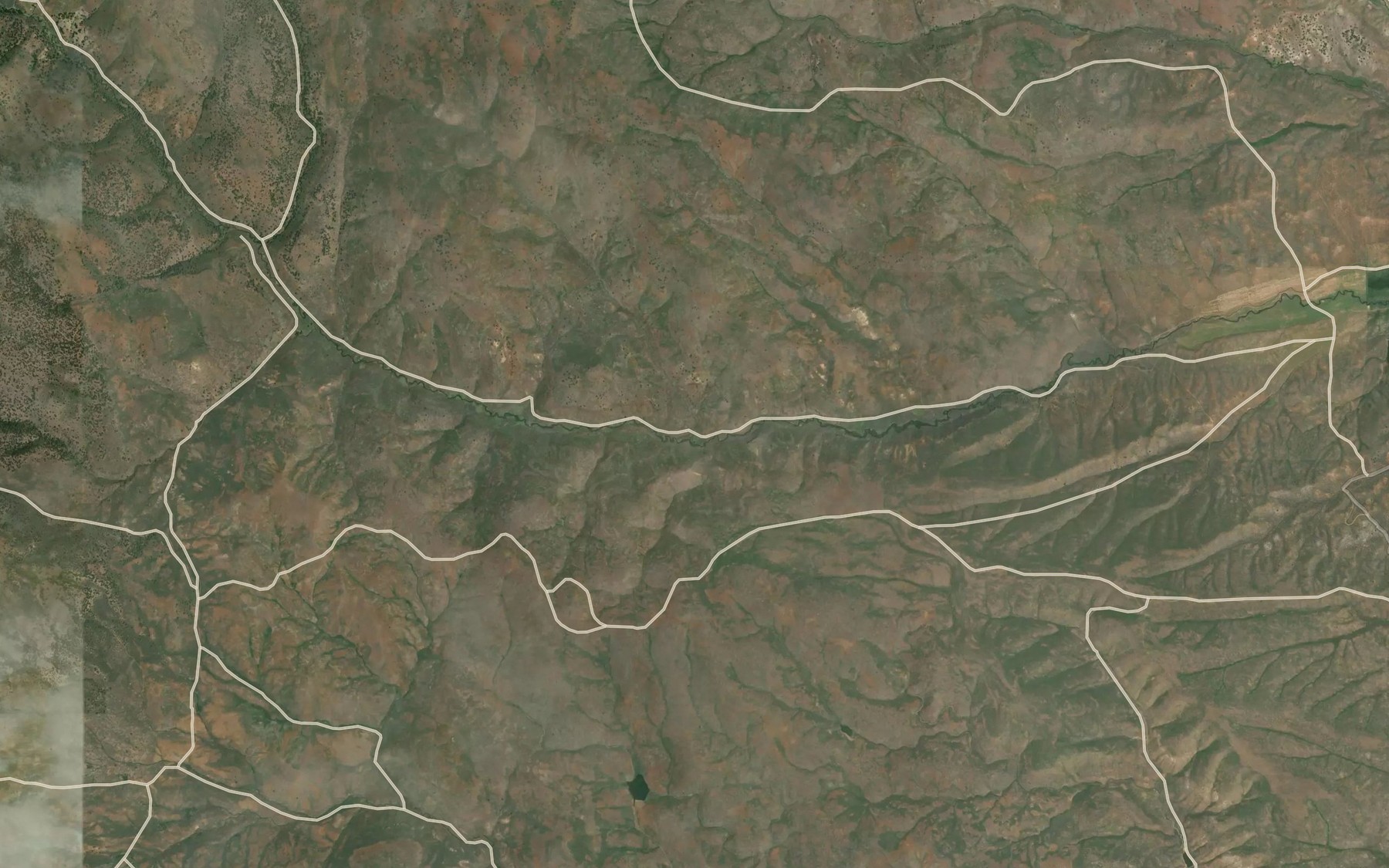 Satellite map of the Smith Creek