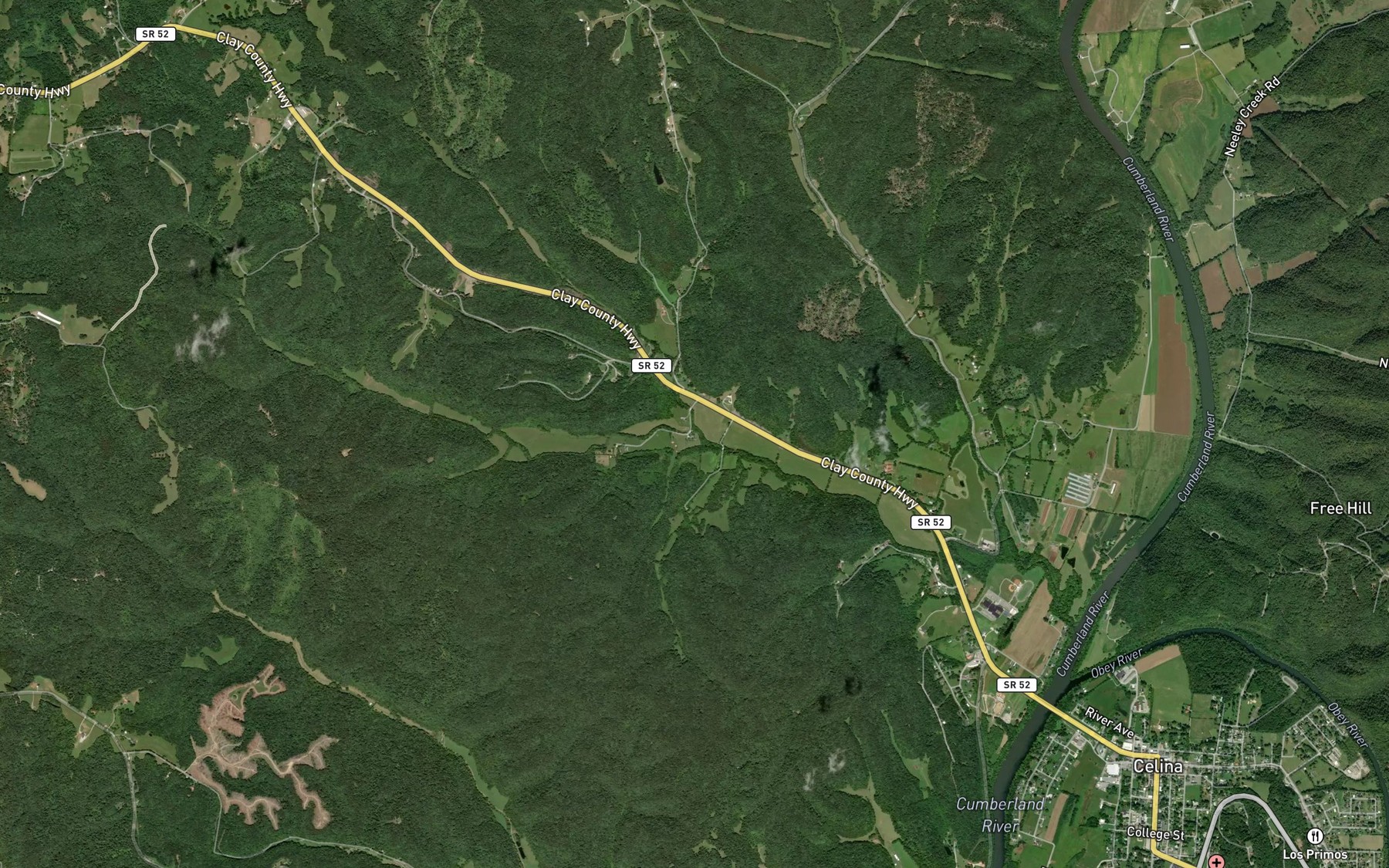 Satellite map of the New Hope Branch