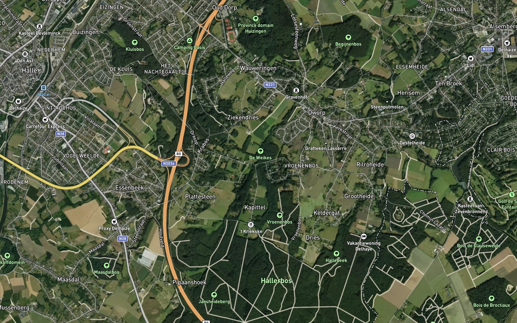 Satellite map of the Steenputbeek