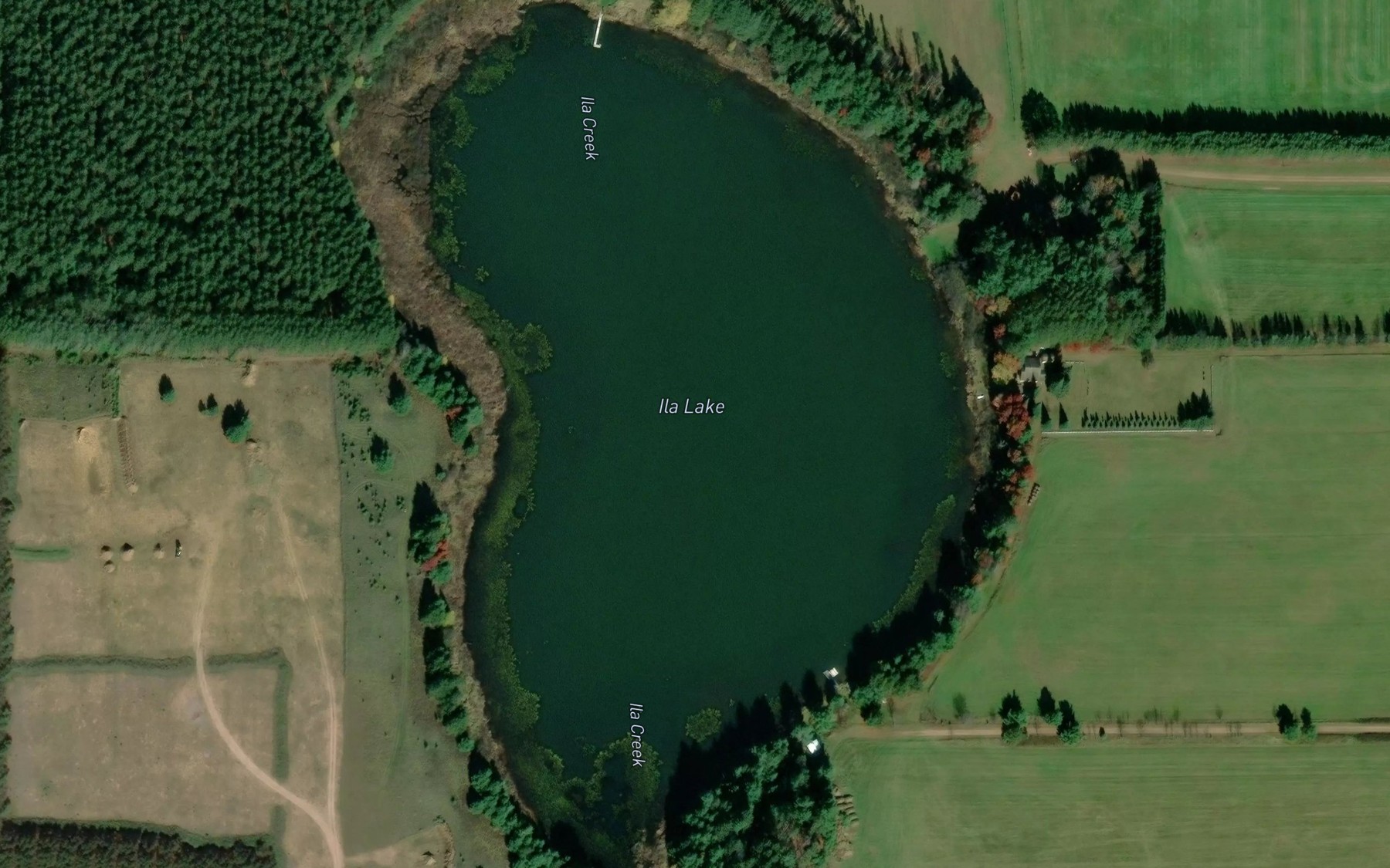 Satellite map of the Ila Lake