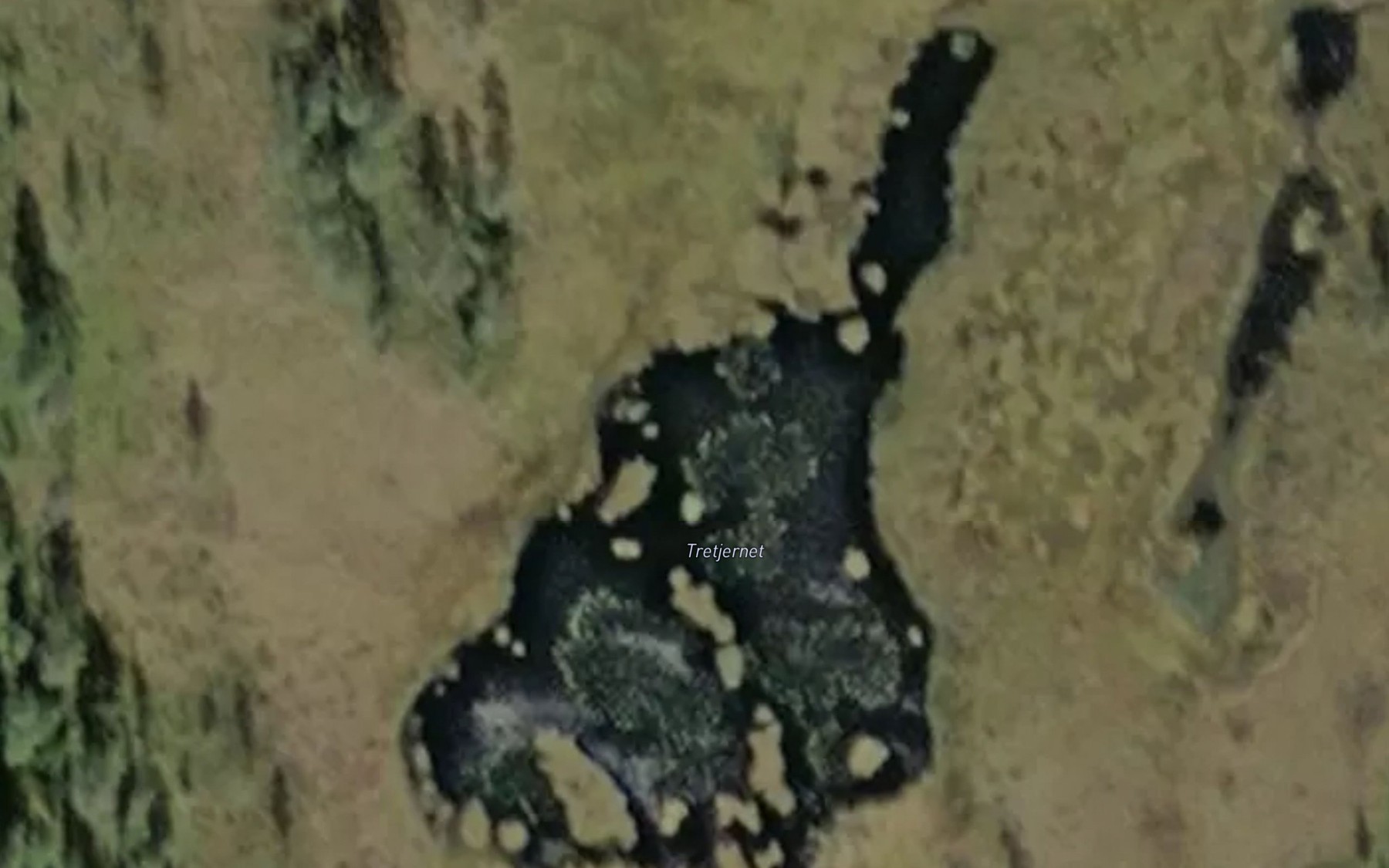 Satellite map of the Tretjernet