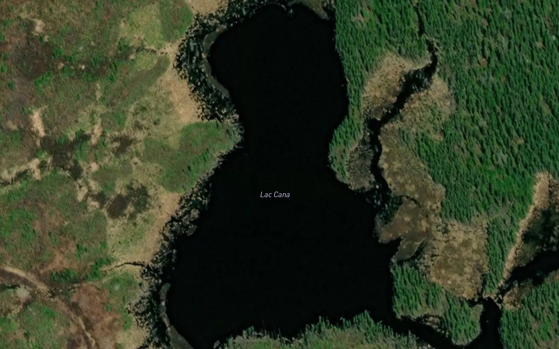 Satellite map of the Lac Cana
