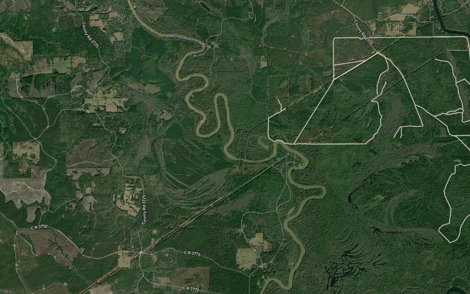 Satellite map of the Tub Lake