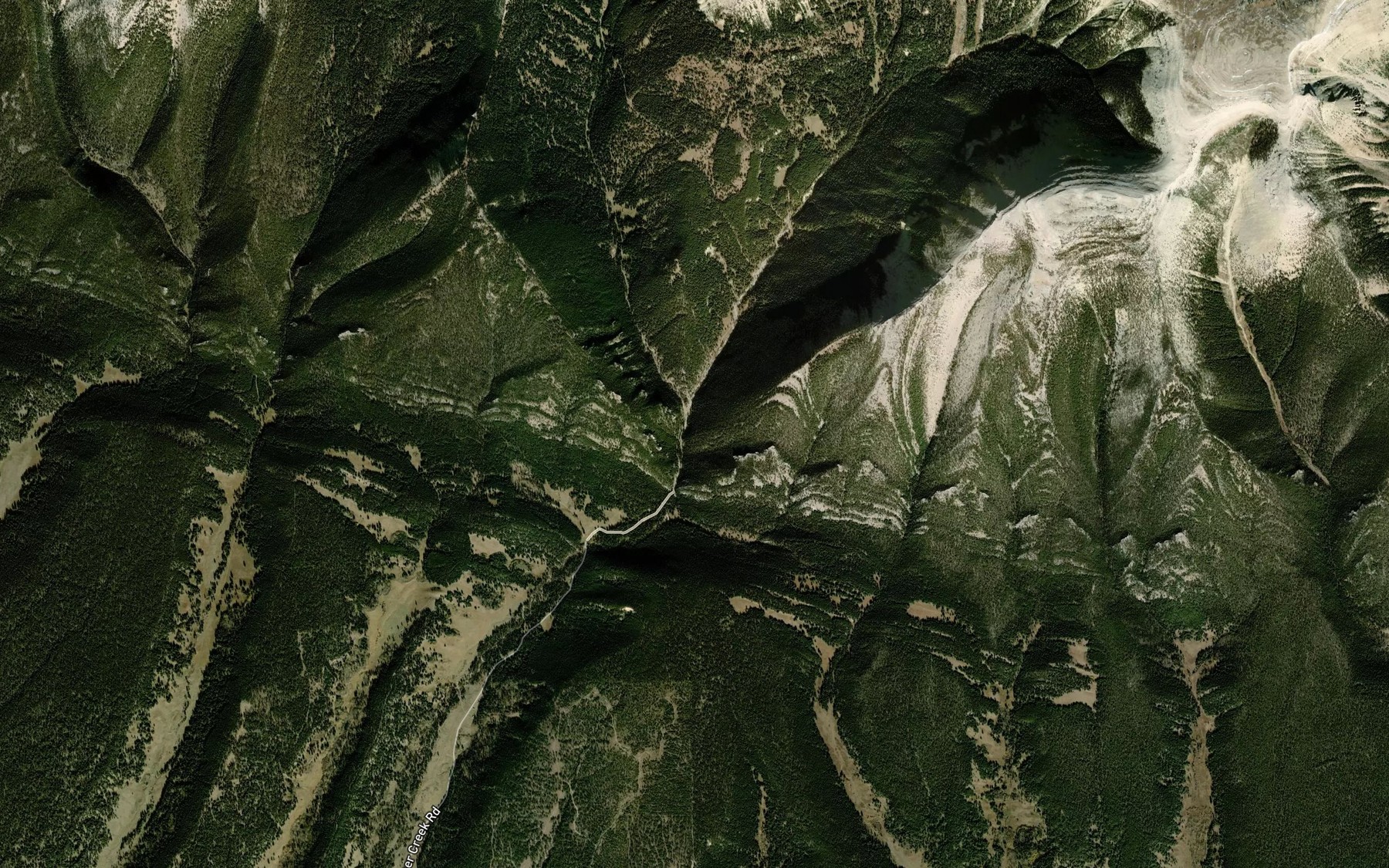 Satellite map of the West Fork Timber Creek