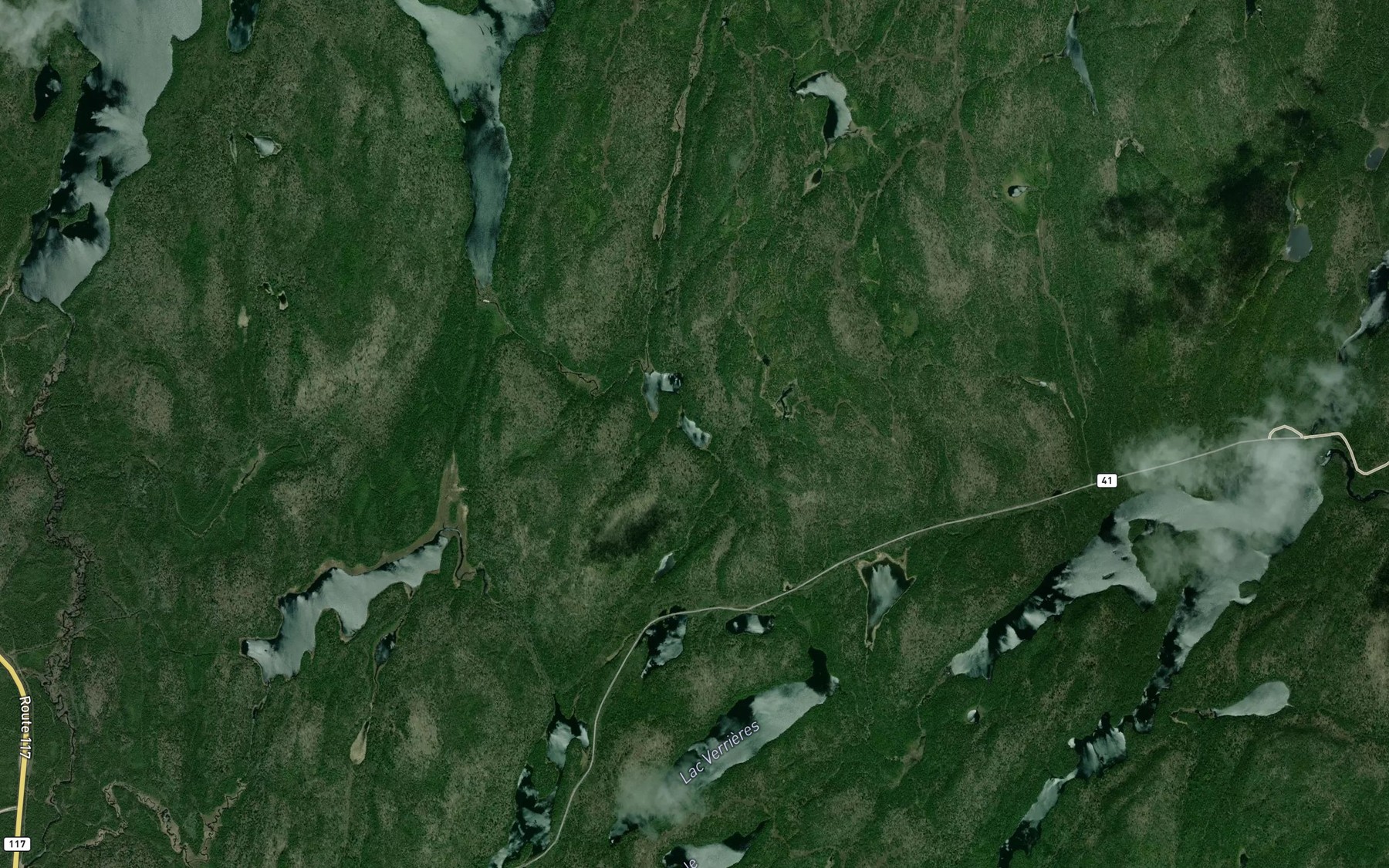 Satellite map of the Lac Echeveau
