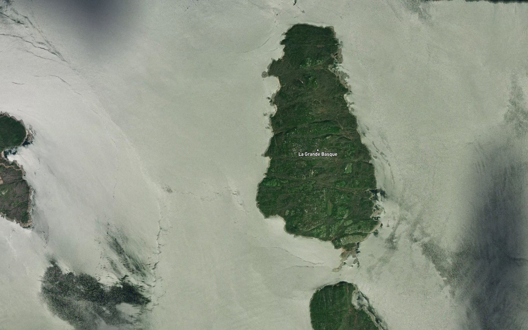 Satellite map of the Anse aux Voiliers