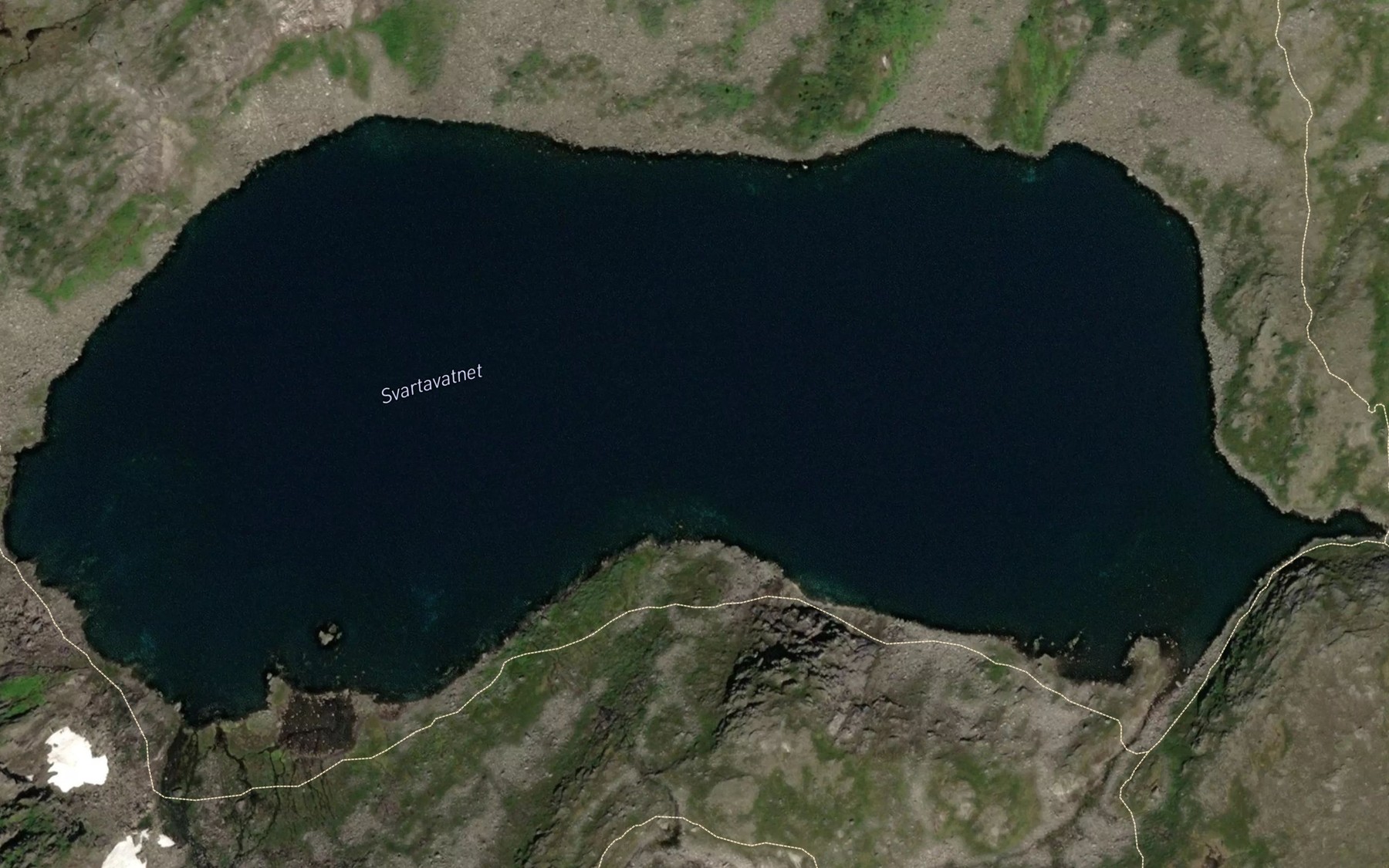 Satellite map of the Svartavatnet