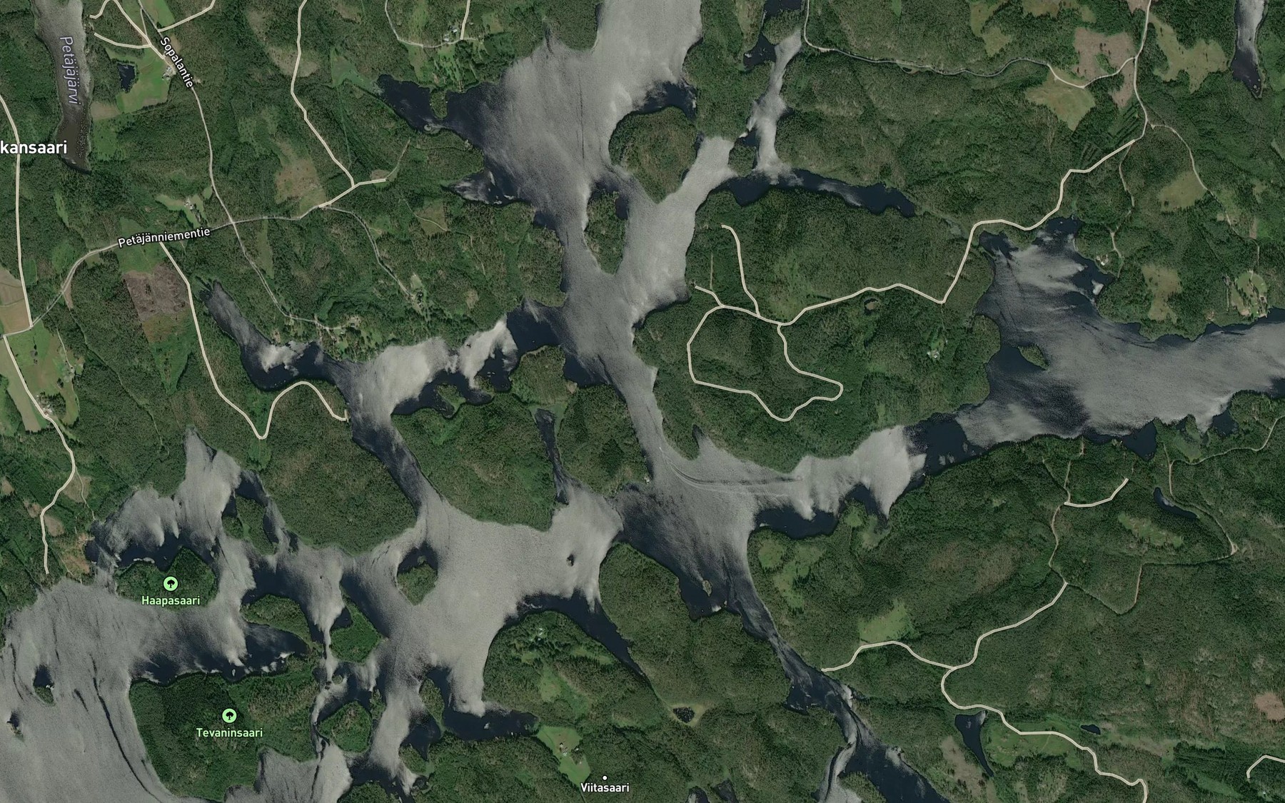 Satellite map of the Mehtaispaansalmi
