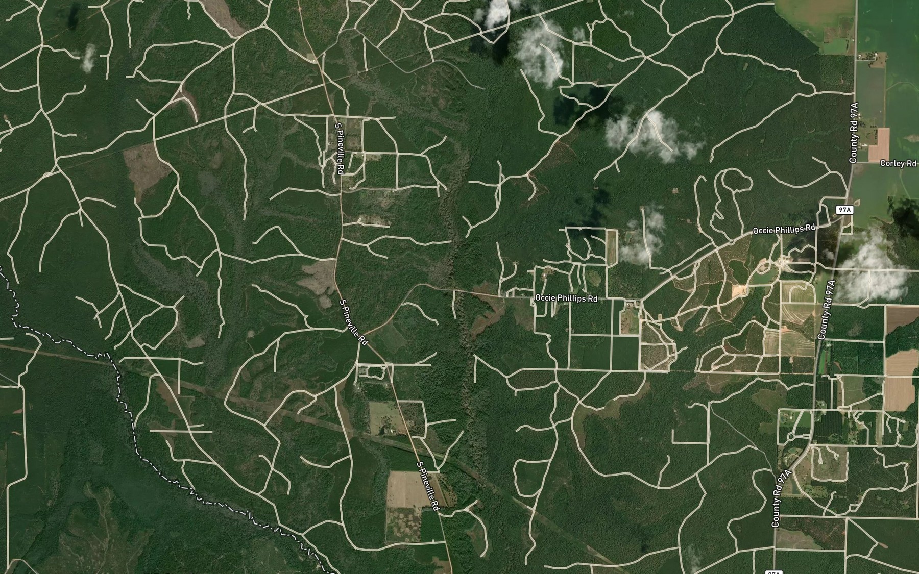 Satellite map of the Buckeye Branch