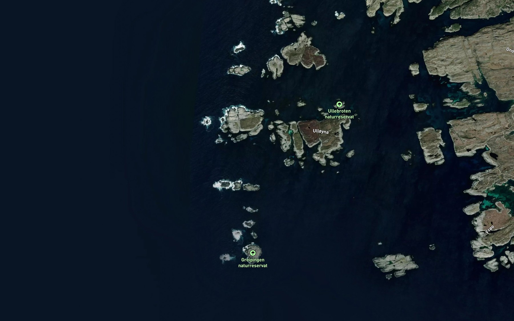 Satellite map of the Langeskjerosen