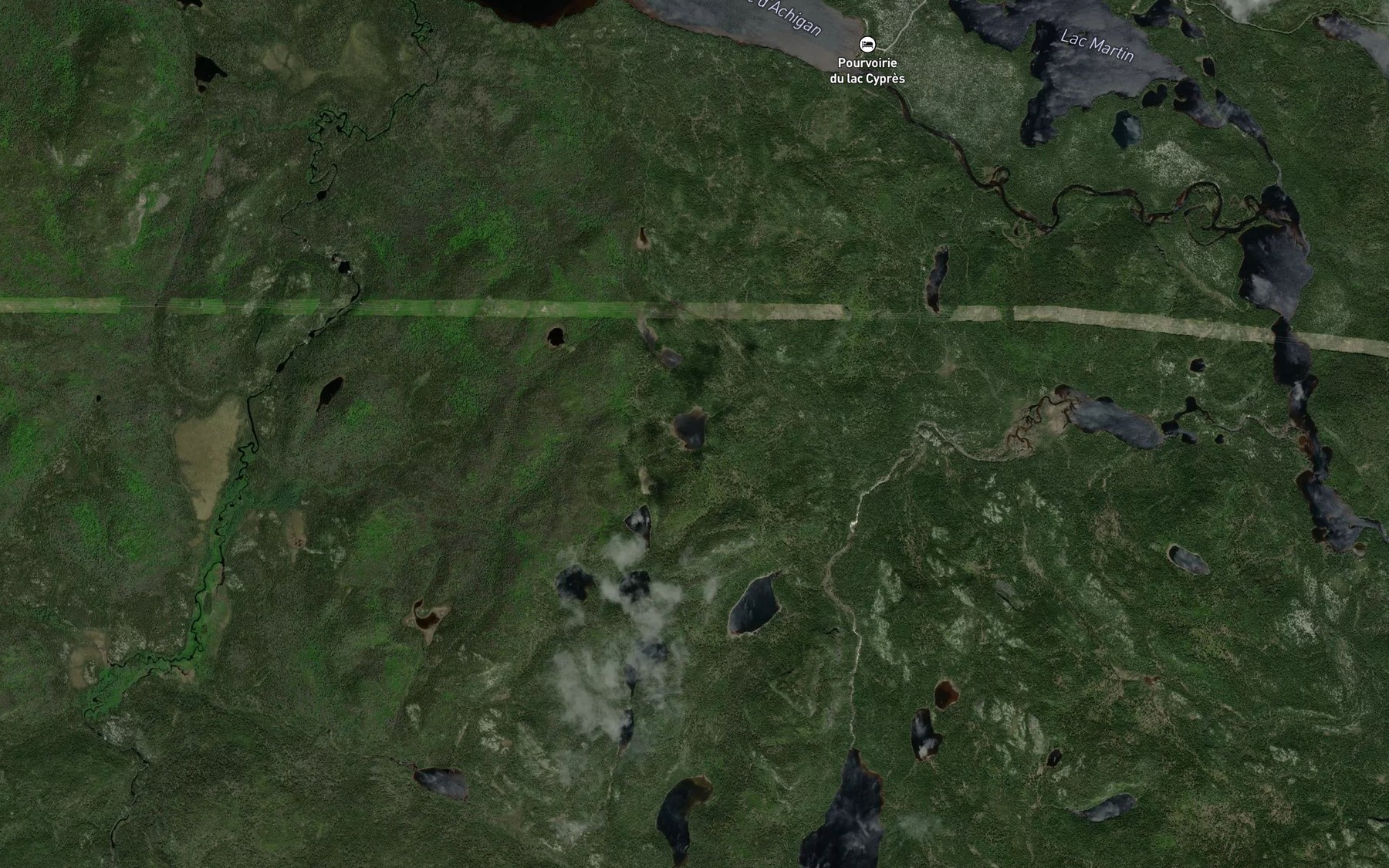 Satellite map of the Lac Discret