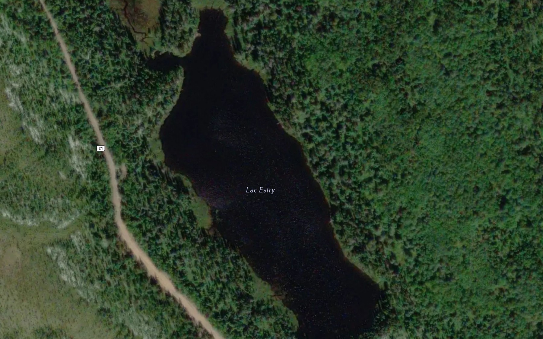Satellite map of the Lac Estry