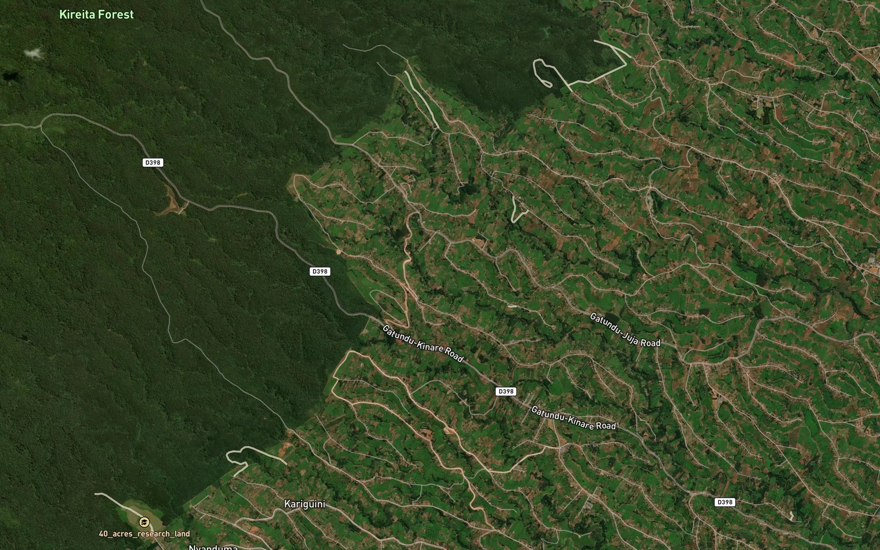 Satellite map of the Karangi