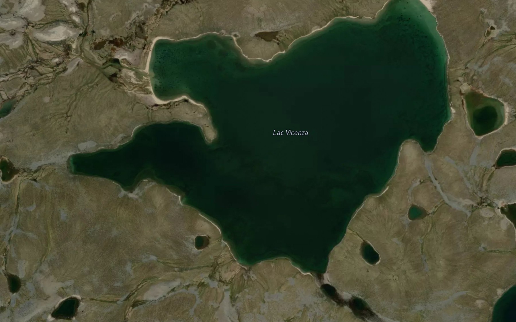 Satellite map of the Lac Vicenza