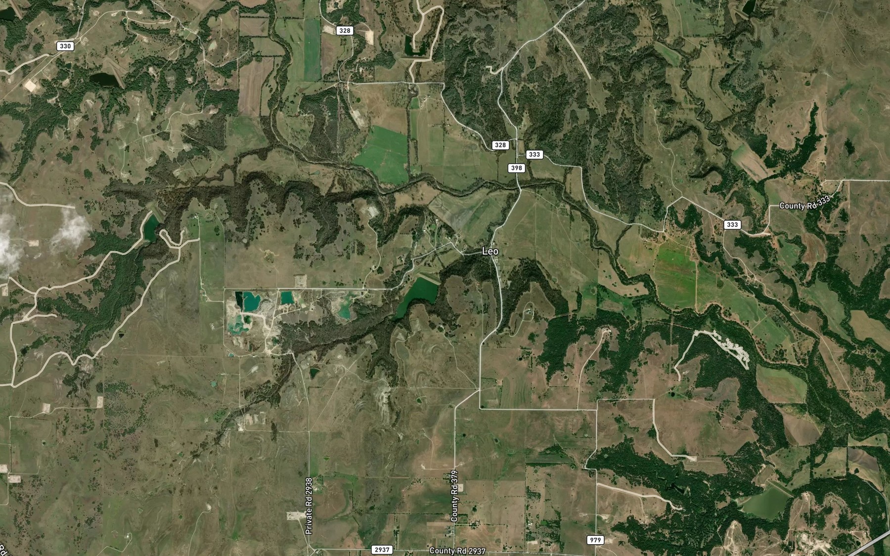 Satellite map of the Soil Conservation Service Site 36 Reservoir