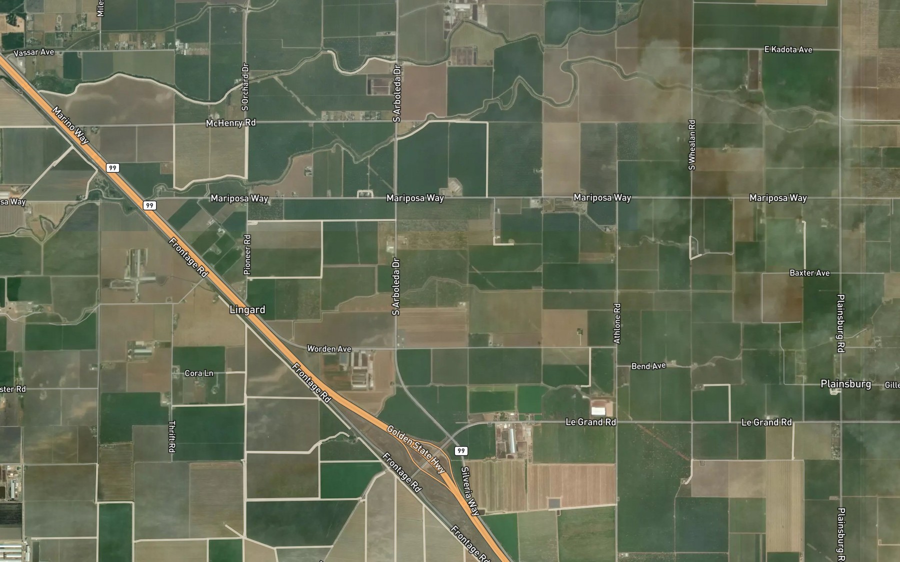 Satellite map of the Lingard Lateral