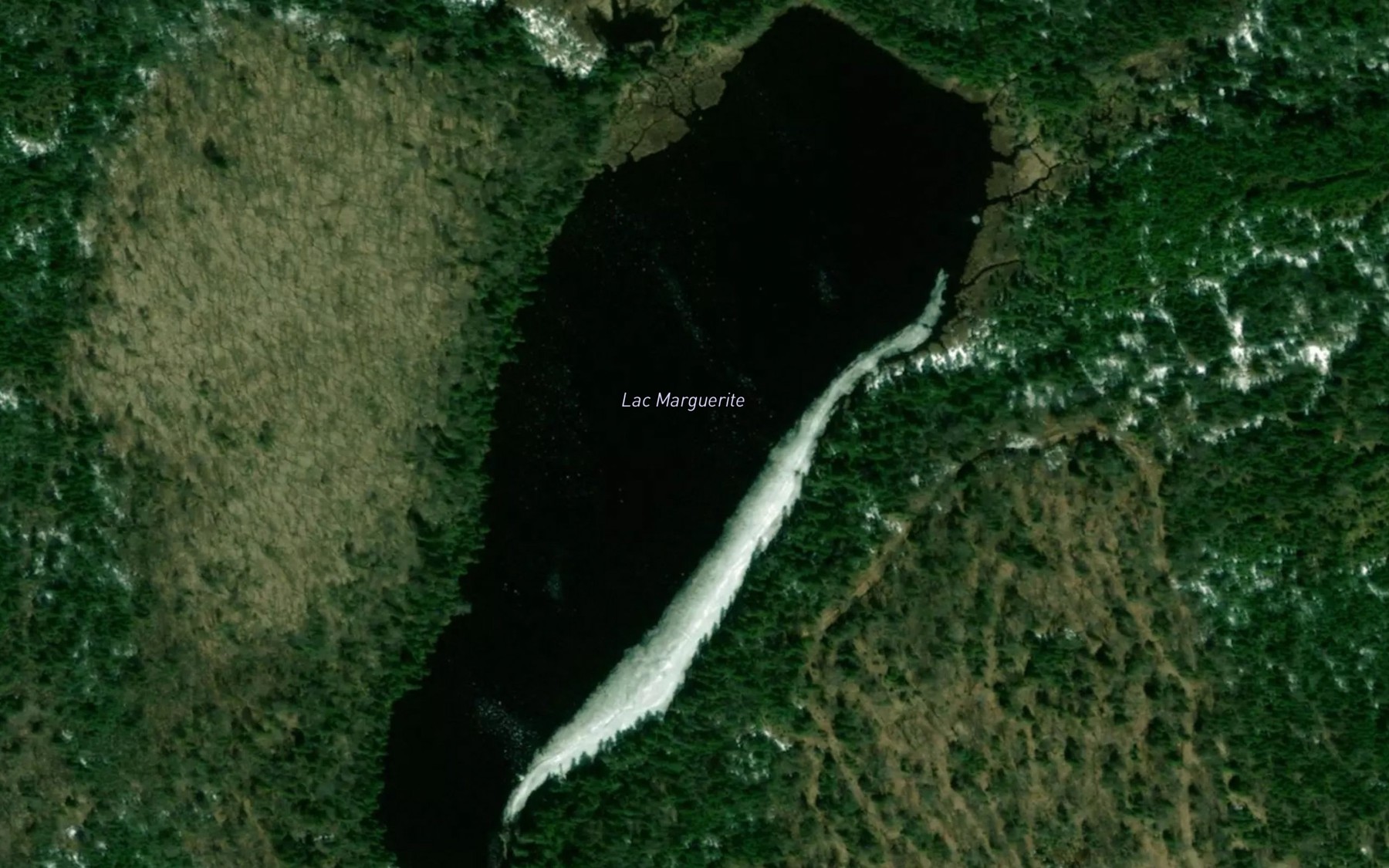 Satellite map of the Lac Marguerite